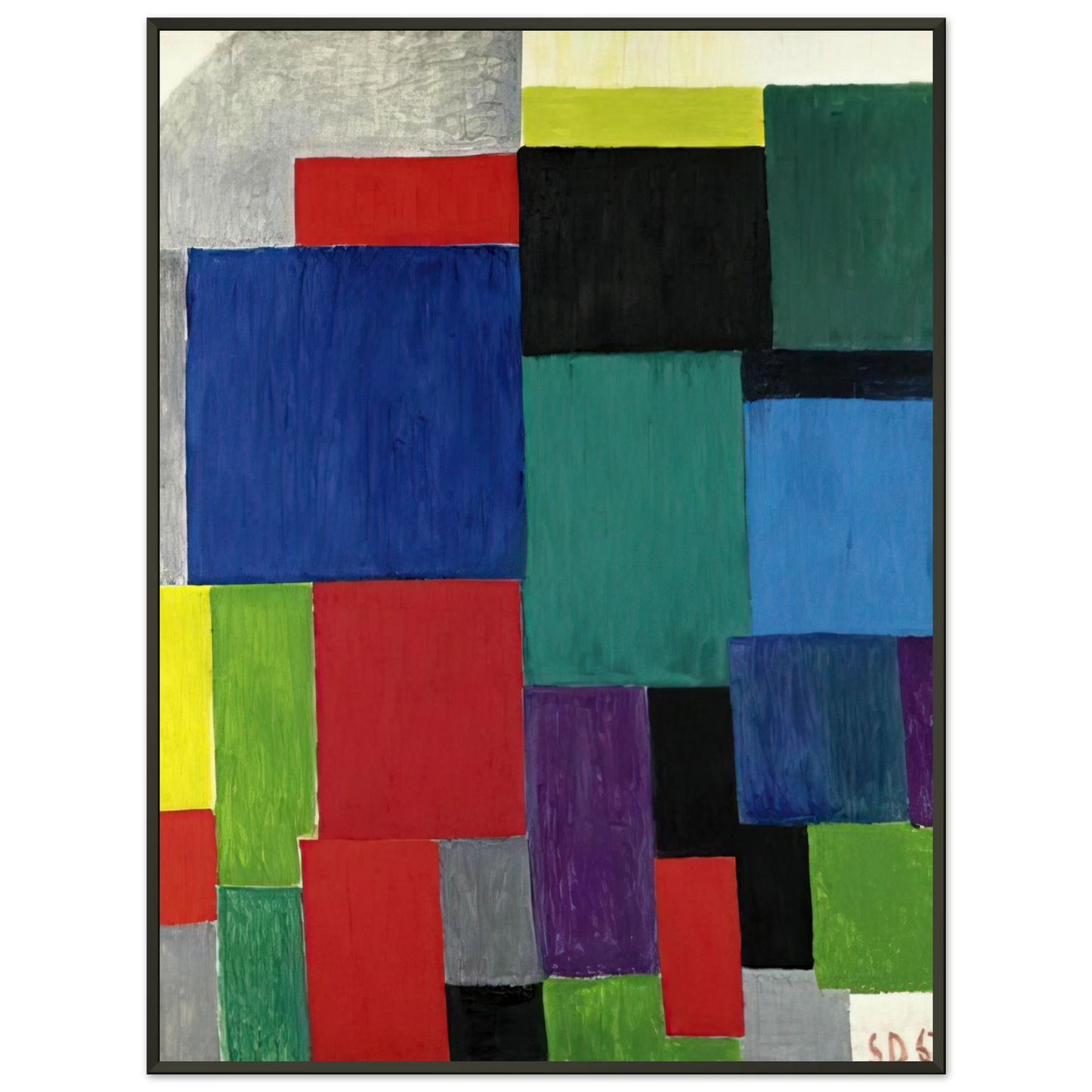 Sonia Delaunay COLOR RHYTHM 1967 Framed Art Print - Aluminum Frame - 60x80 cm / 24x32 inches
