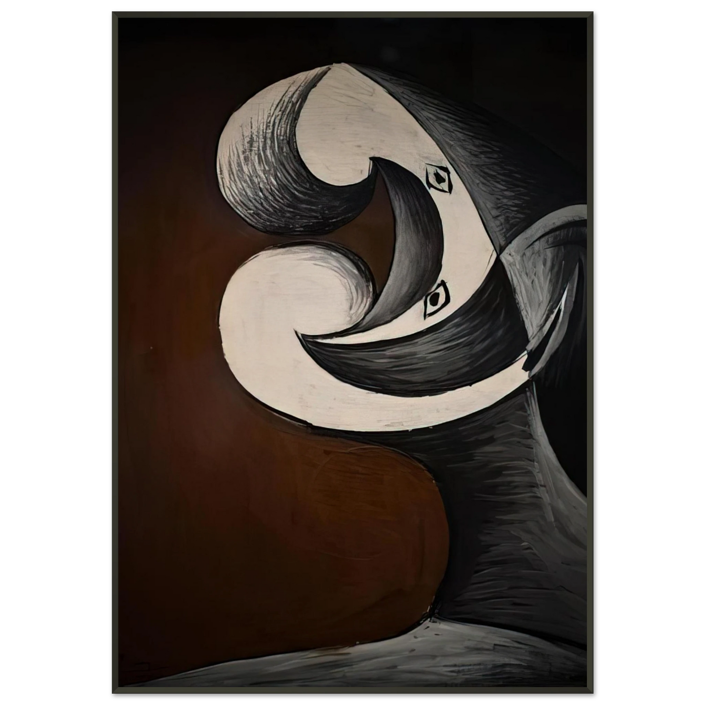 Pablo Picasso Abstraction Head 1930 Framed Art Print - Aluminum Frame - 21x29.7 cm / 8x12"