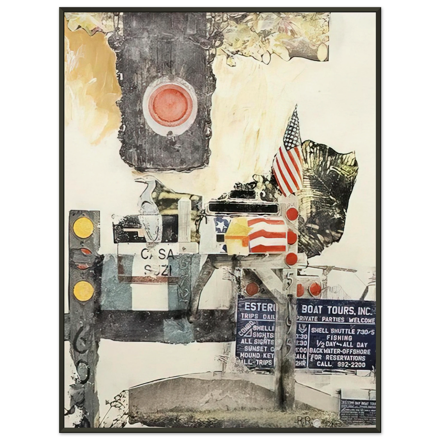 Robert Rauschenberg CAPTIVA CODA 2002 Framed Art Print - Aluminum Frame - 70x100 cm / 28x40 inches