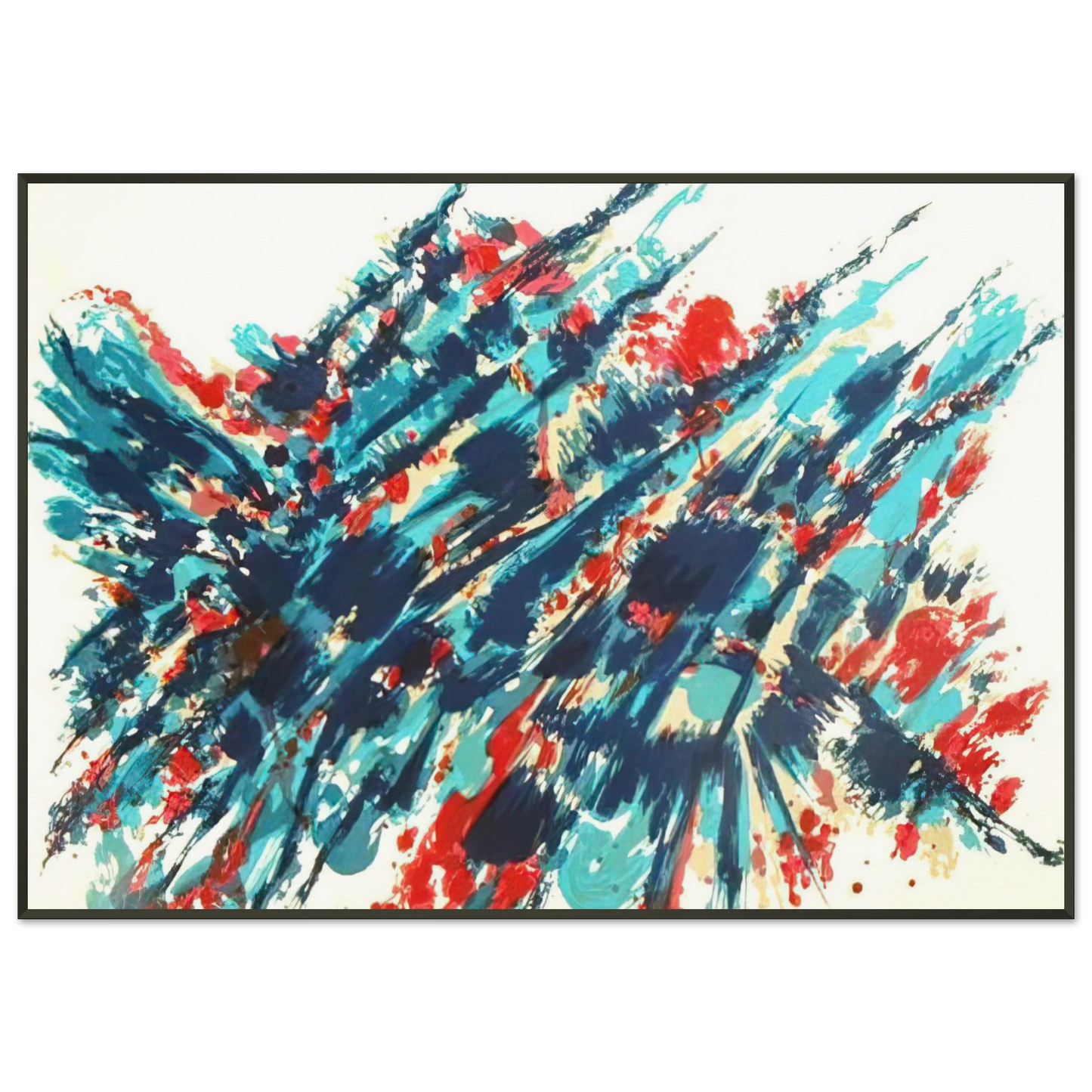 Alfred Manessier Le Sang et leau 1978 Framed Art Print - Aluminum Frame - 21x29.7 cm / 8x12"