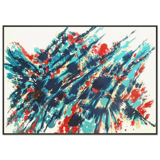 Alfred Manessier  Le Sang et leau  1978 Framed Art Print  - Aluminum Frame - 21x29.7 cm / 8x12"