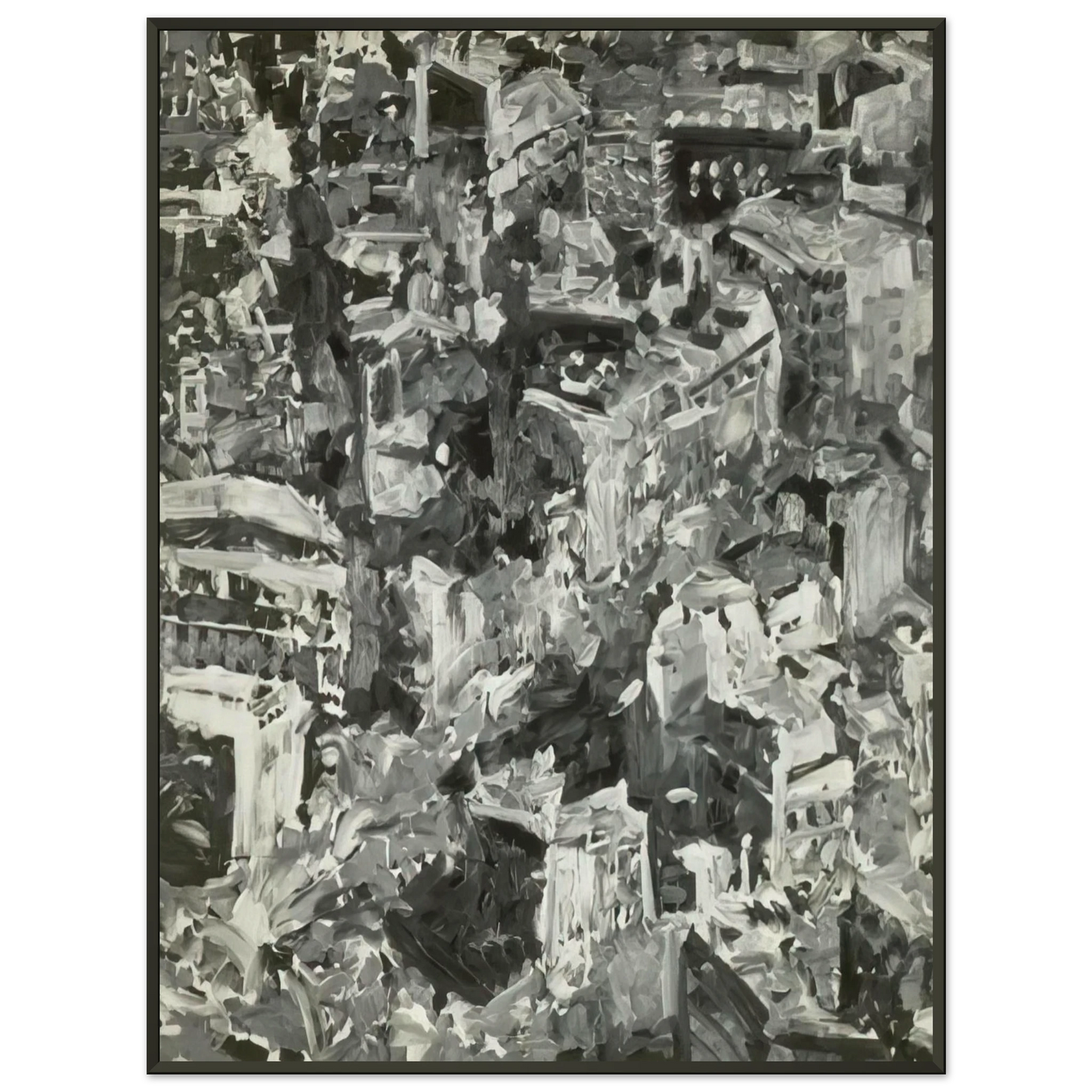 Gerhard Richter TOWNSCAPE PARIS 1968 Framed Art Print - Aluminum Frame - 40x50 cm / 16x20 inches
