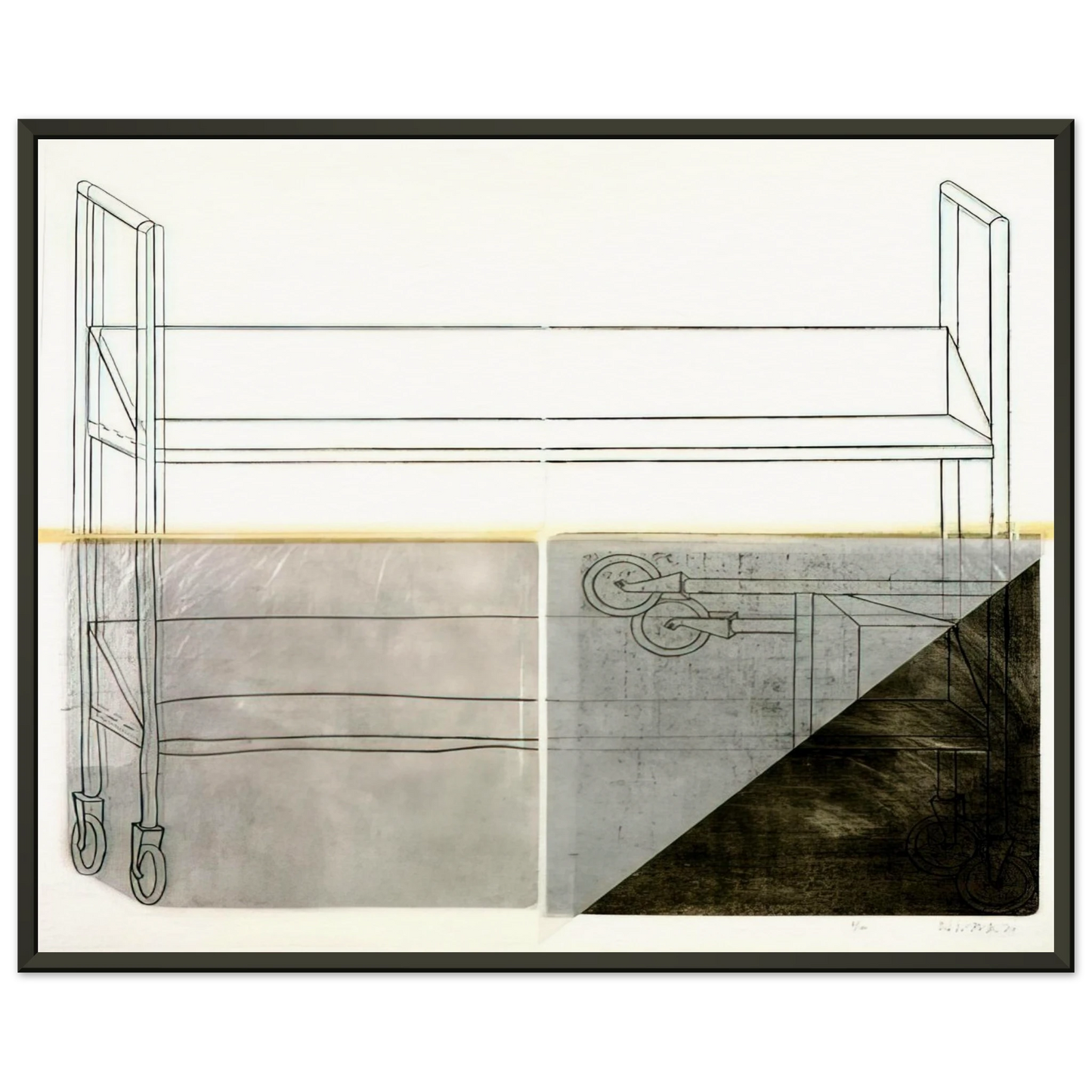 Dieter Roth Large Trolley 1972 Framed Art Print - Aluminum Frame - 70x100 cm / 28x40 inches