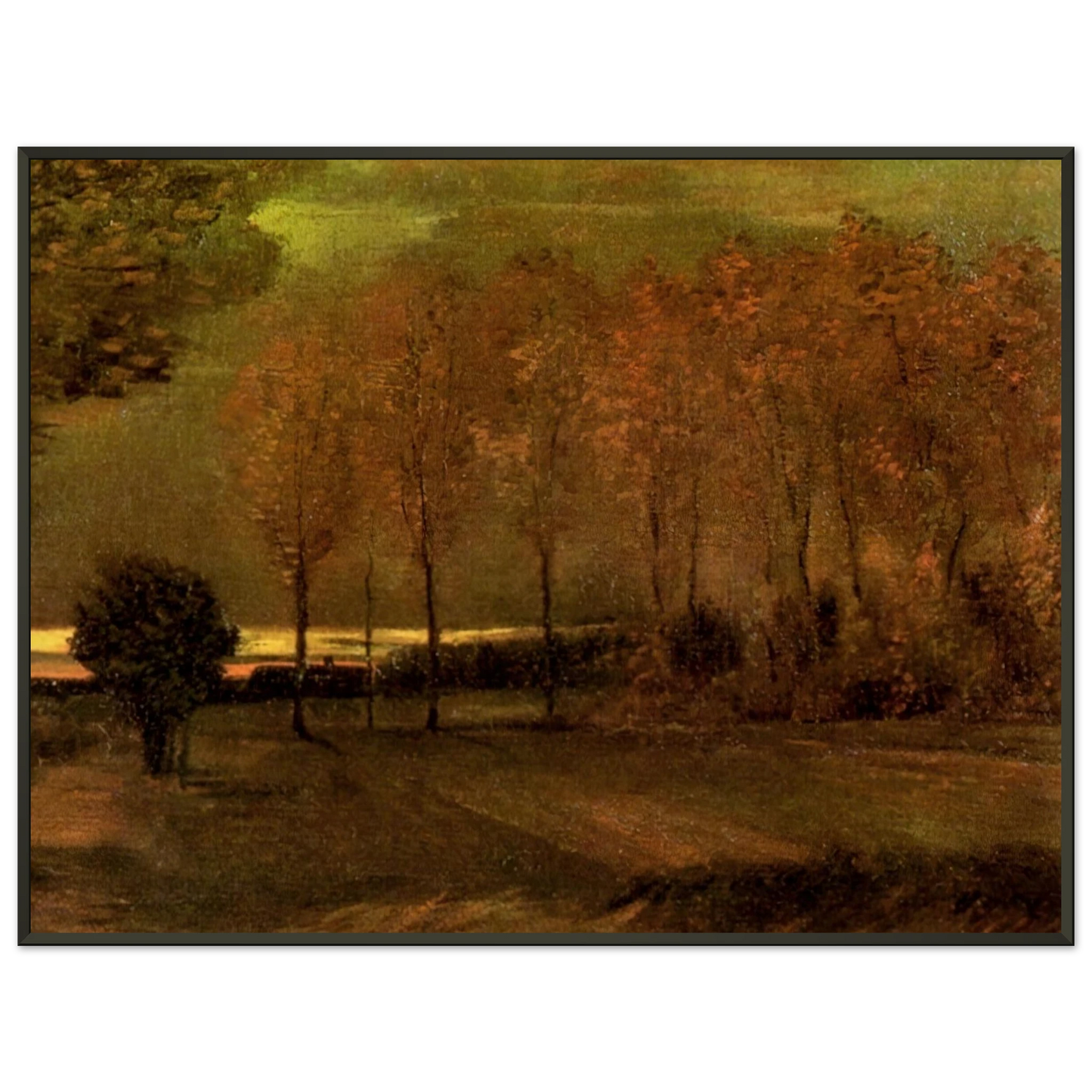 Vincent van Gogh  Autumn Landscape at Dusk Framed Art Print  - Aluminum Frame - 60x80 cm / 24x32 inches
