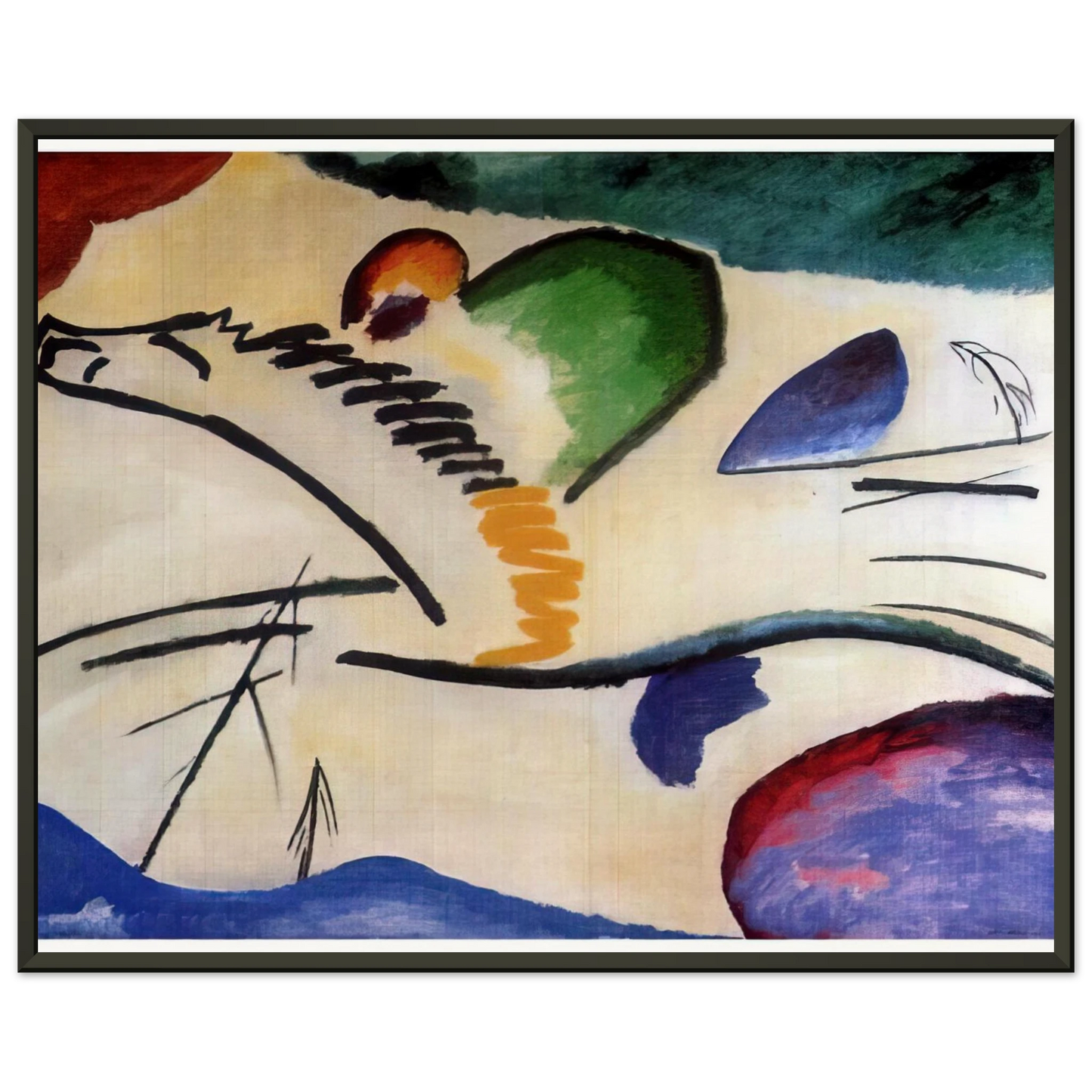 Wassily Kandinsky  LYRICAL LYRICS 1911 Framed Art Print  - Aluminum Frame - 60x80 cm / 24x32 inches