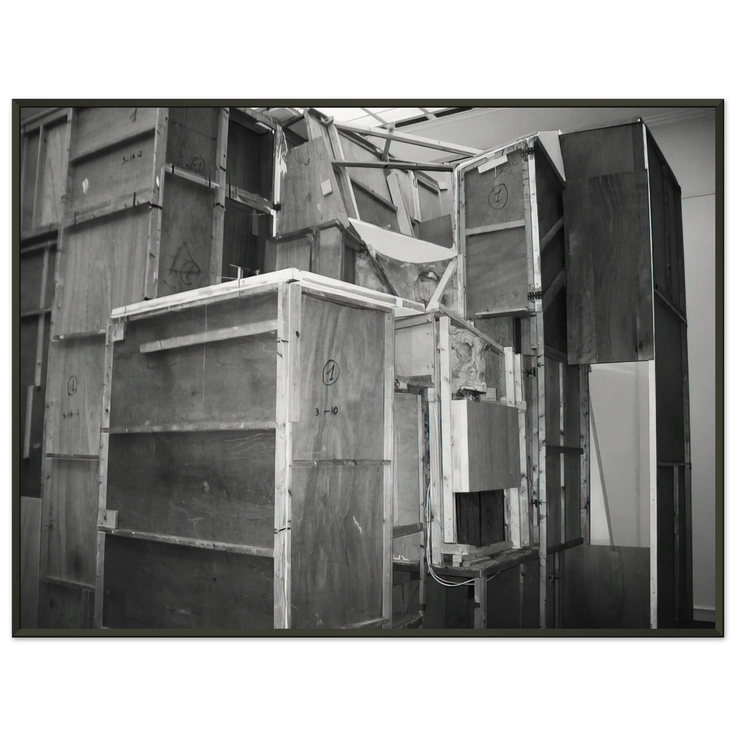 Kurt Schwitters MERZBAU SEEN FROM THE OUTSIDE 1933 Framed Art Print - Aluminum Frame - 40x50 cm / 16x20 inches