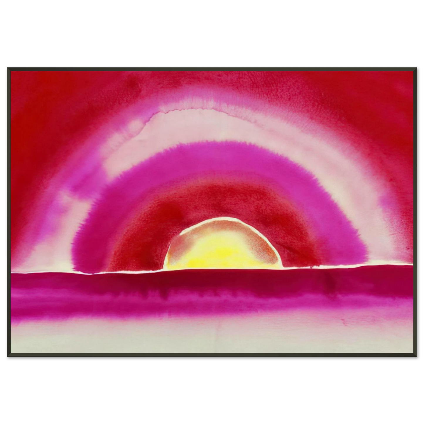 Eyvind Earle Sunrise Framed Art Print - Aluminum Frame - 21x29.7 cm / 8x12"