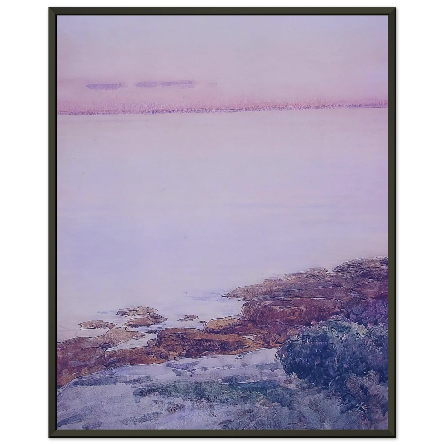 Childe Hassam Isles of Shoals Framed Art Print - Aluminum Frame - 40x50 cm / 16x20 inches