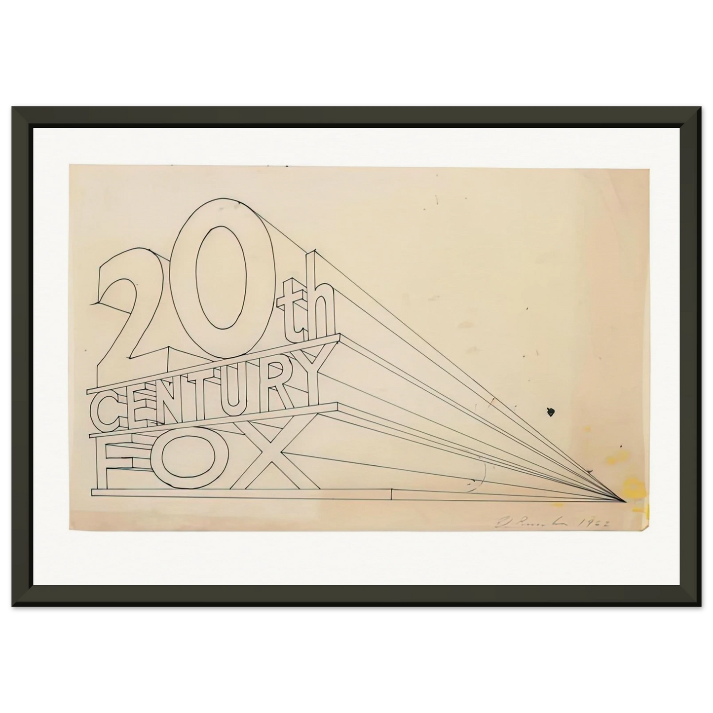 Edward Ruscha TRADEMARK STUDY 4 1962 Framed Art Print - Aluminum Frame - 60x80 cm / 24x32 inches