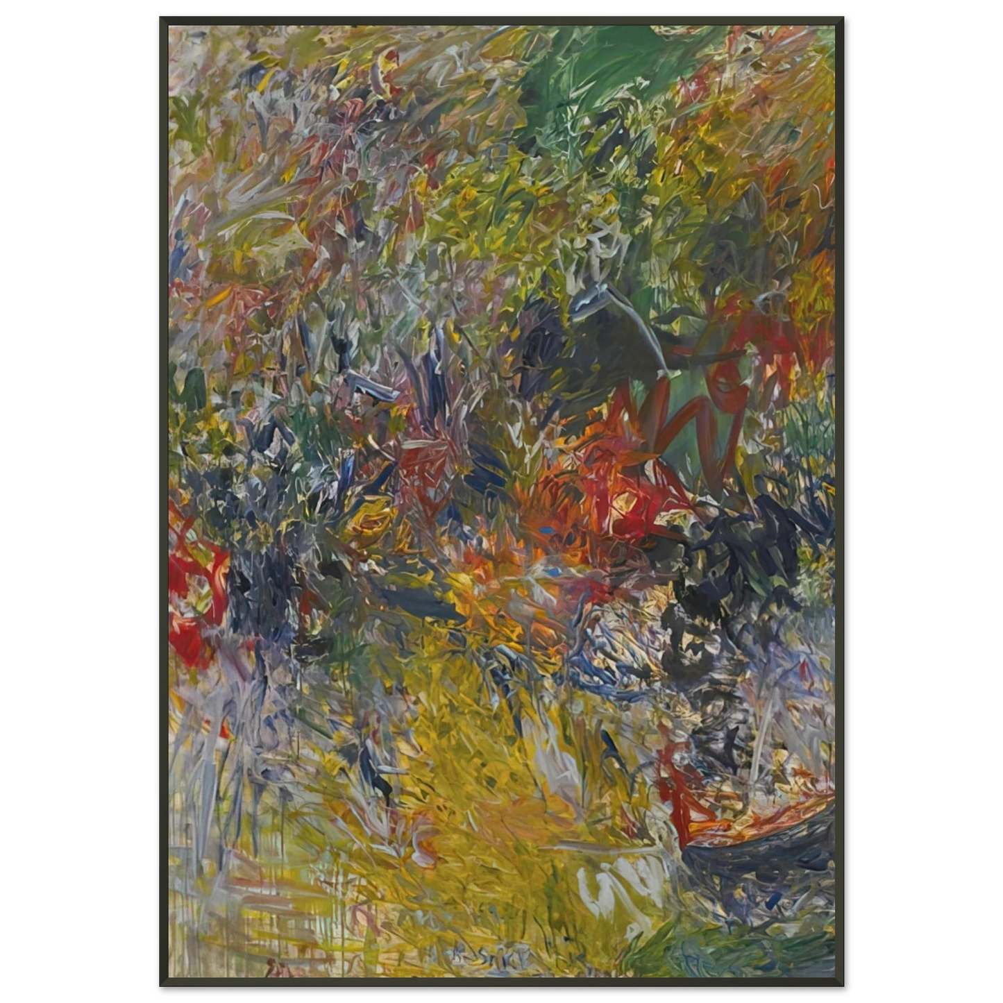 Milton Resnick ROSELAND 1959 Framed Art Print - Aluminum Frame - 21x29.7 cm / 8x12"
