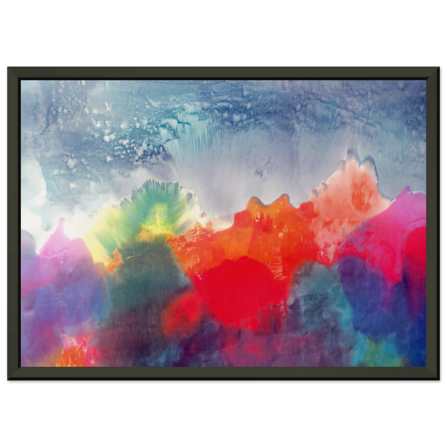 Ronnie Landfield Nightfall 1994 Framed Art Print - Aluminum Frame - 60x80 cm / 24x32 inches