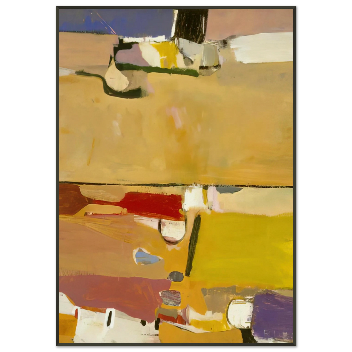 Richard Diebenkorn A Day at the Races Framed Art Print - Aluminum Frame - 21x29.7 cm / 8x12"