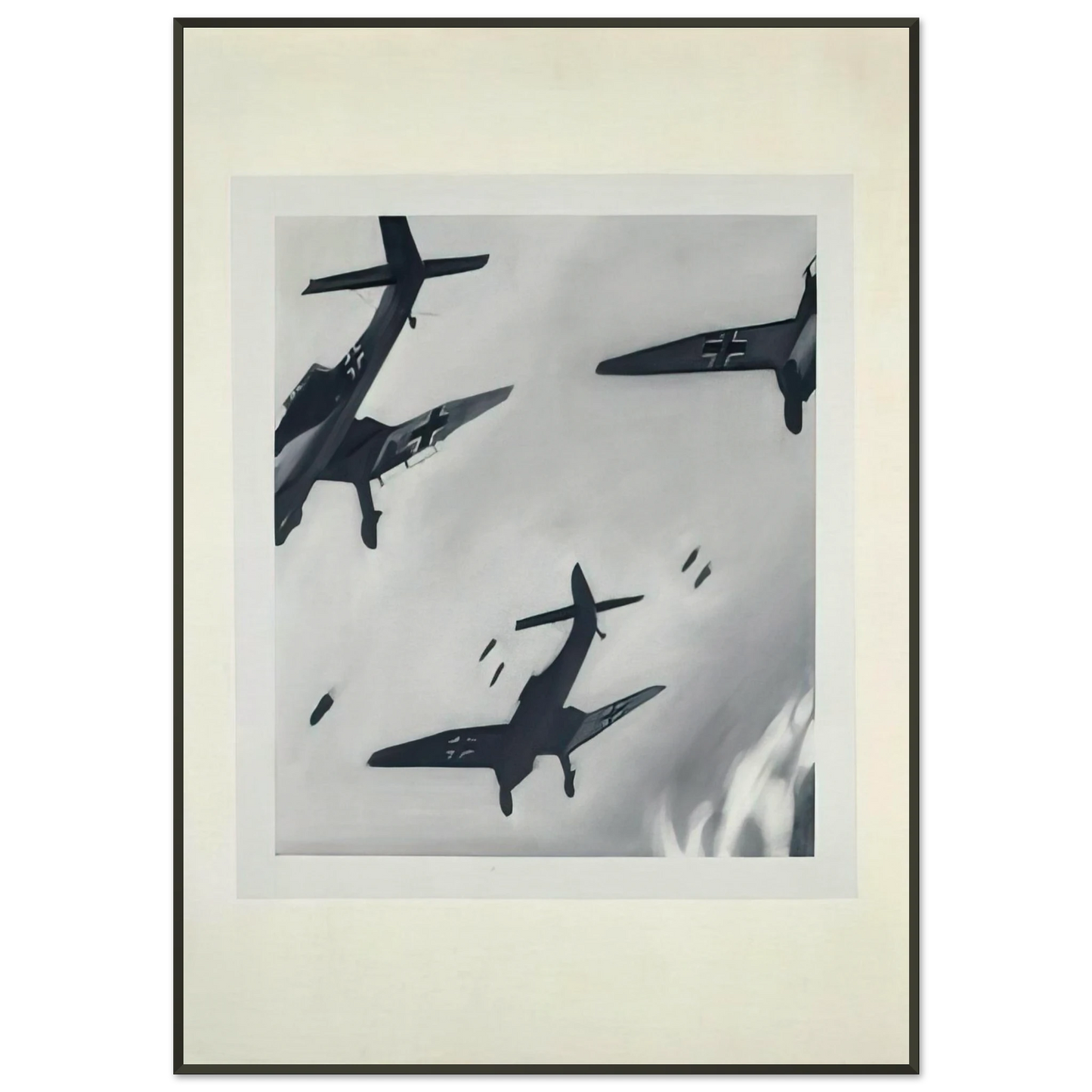 Gerhard Richter STUKAS 1964 Framed Art Print - Aluminum Frame - 21x29.7 cm / 8x12"