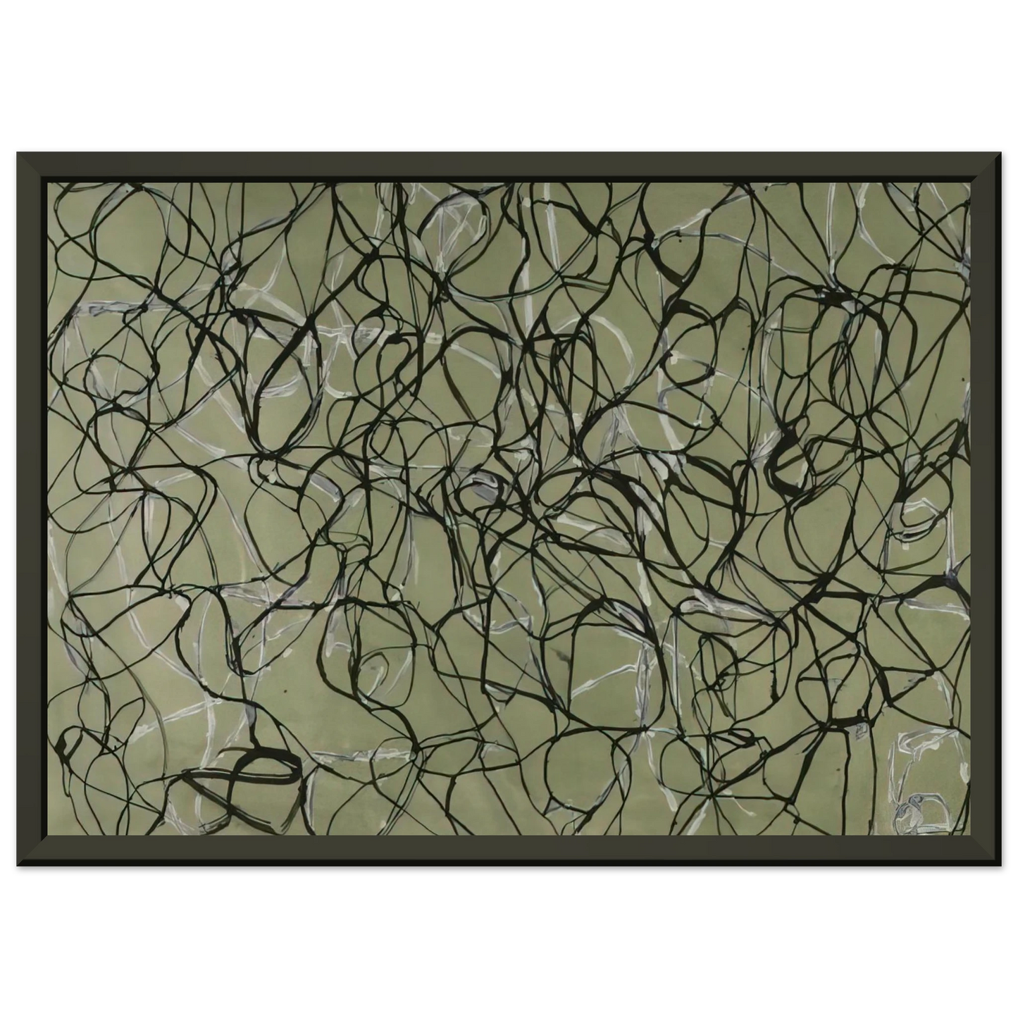 Brice Marden Bridge Study 1991 Framed Art Print - Aluminum Frame - 40x50 cm / 16x20 inches
