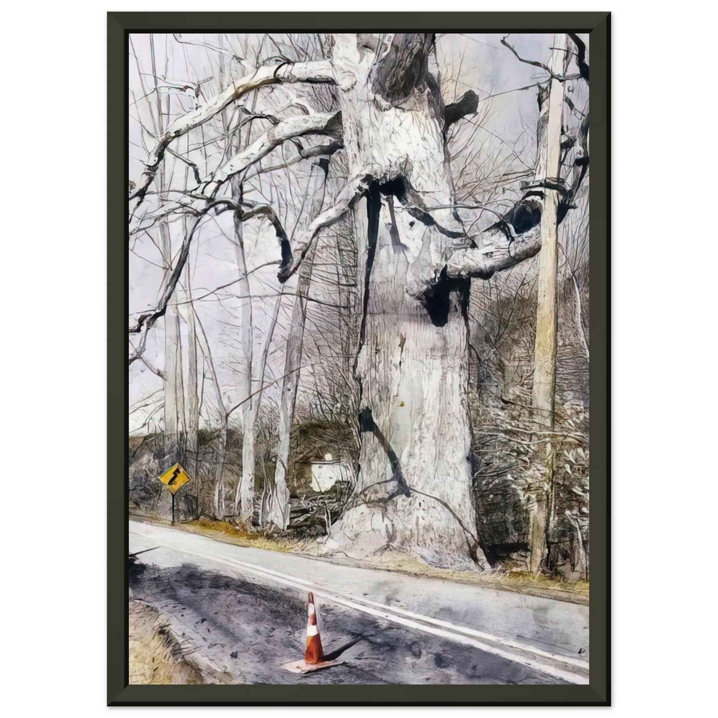 Andrew Wyeth WALKING STICK Framed Art Print - Aluminum Frame - 70x100 cm / 28x40 inches