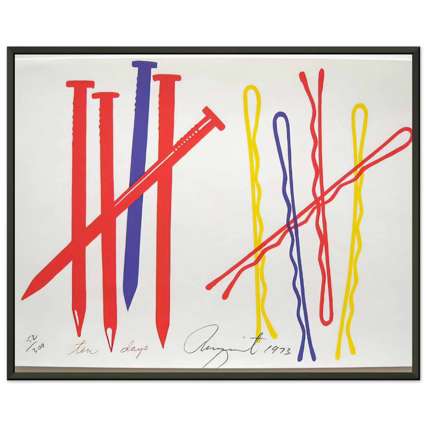 James Rosenquist Ten Days Framed Art Print - Aluminum Frame - 40x50 cm / 16x20 inches