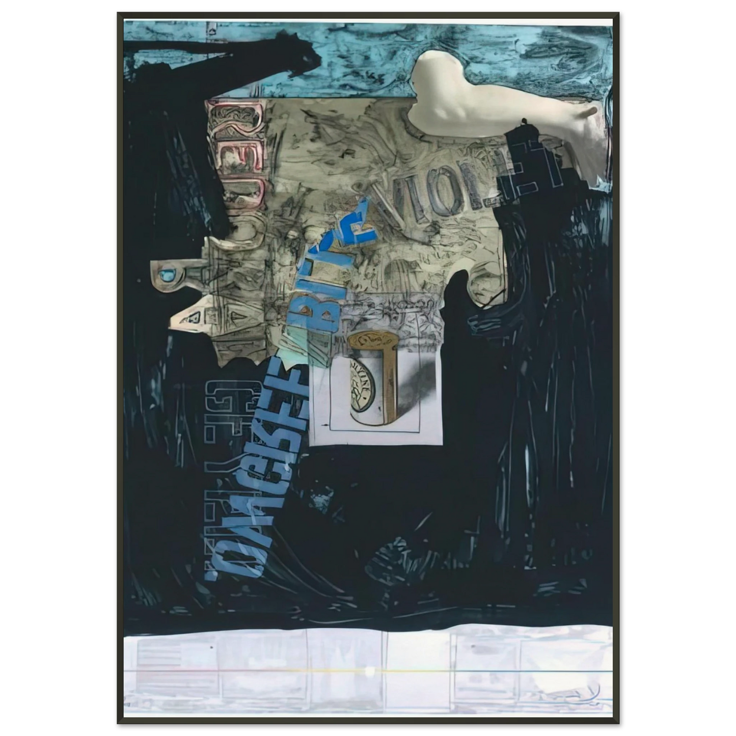 Jasper Johns DECOY 1971 Framed Art Print - Aluminum Frame - 21x29.7 cm / 8x12"