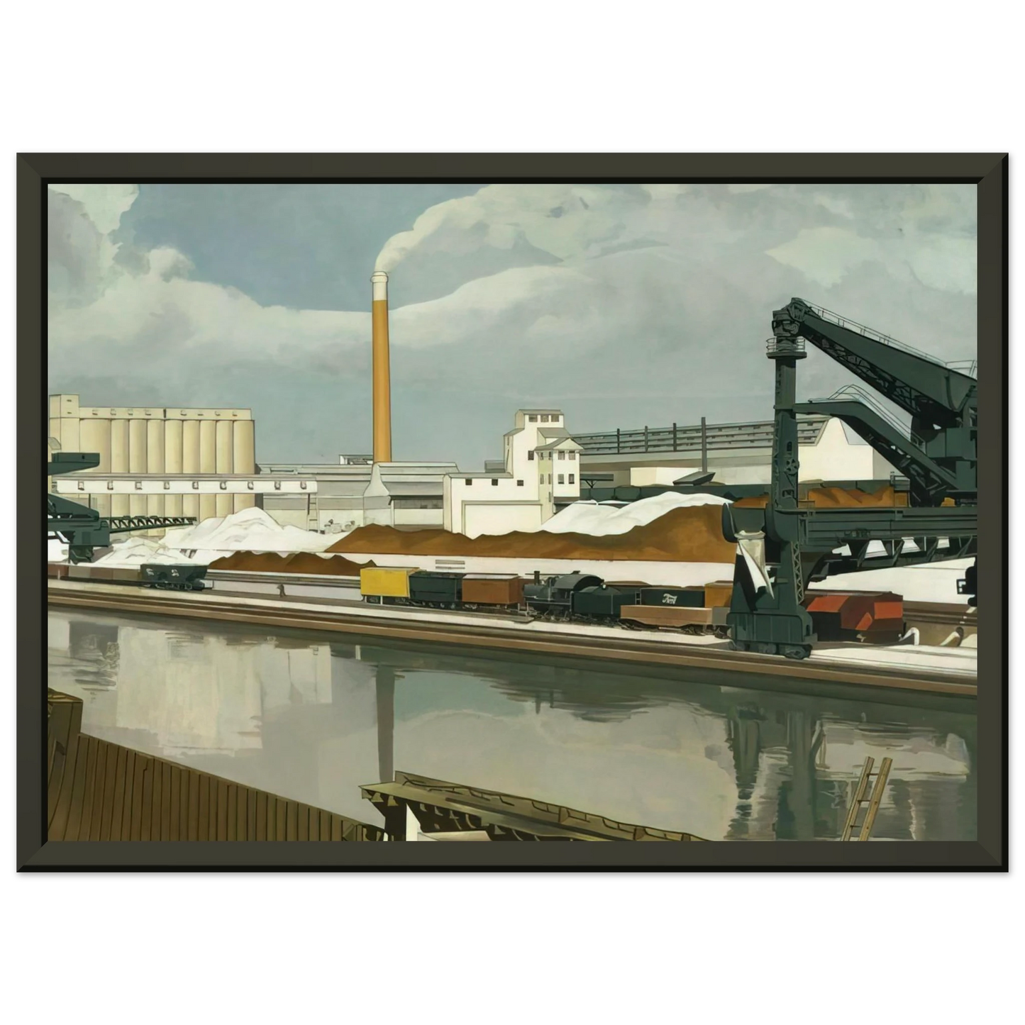 Charles Sheeler American Landscape 1930 Framed Art Print - Aluminum Frame - 40x50 cm / 16x20 inches