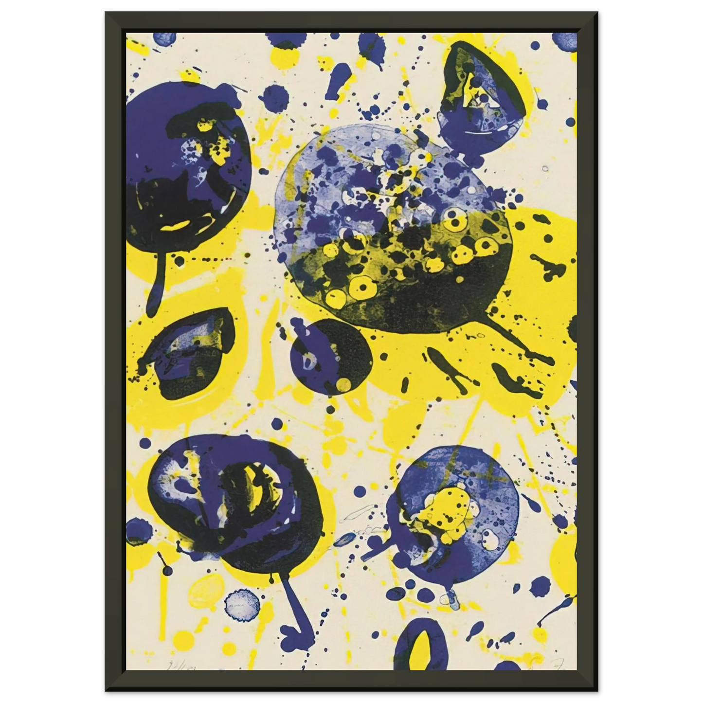 Sam Francis Untitled from Pasadena Box Lembark L61 Framed Art Print - Aluminum Frame - 70x100 cm / 28x40 inches