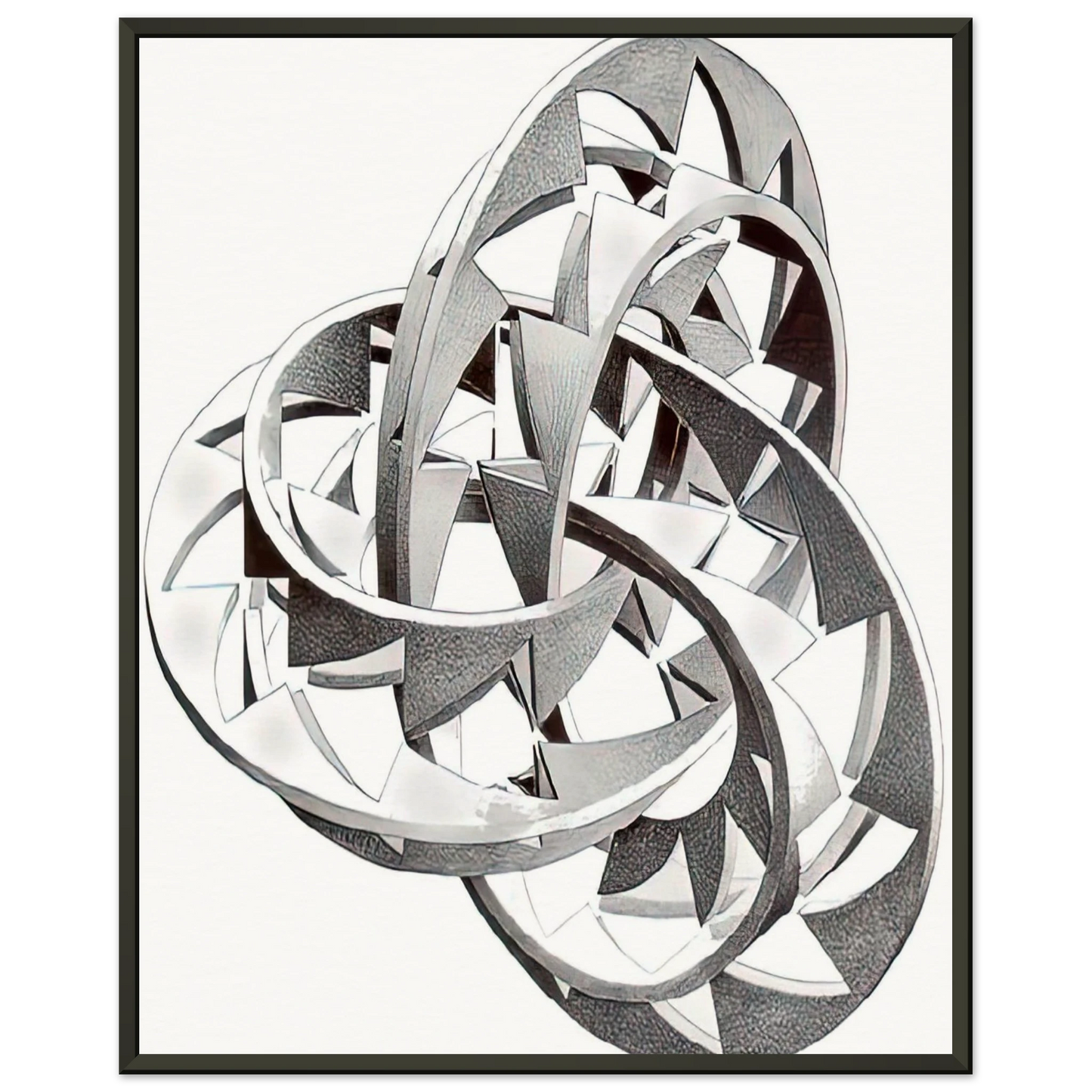 MC Escher  KNOT Framed Art Print  - Aluminum Frame - 40x50 cm / 16x20 inches