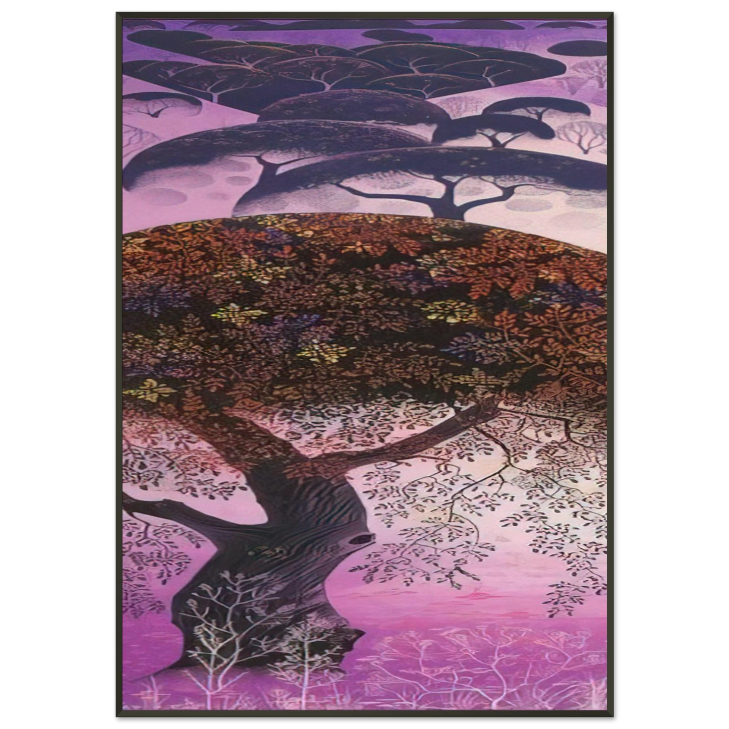 Eyvind Earle  California Tapestry Framed Art Print  - Aluminum Frame - 21x29.7 cm / 8x12"