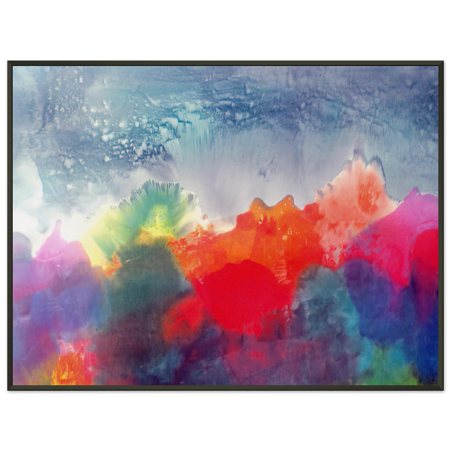 Ronnie Landfield Nightfall 1994 Framed Art Print - Aluminum Frame - 40x50 cm / 16x20 inches