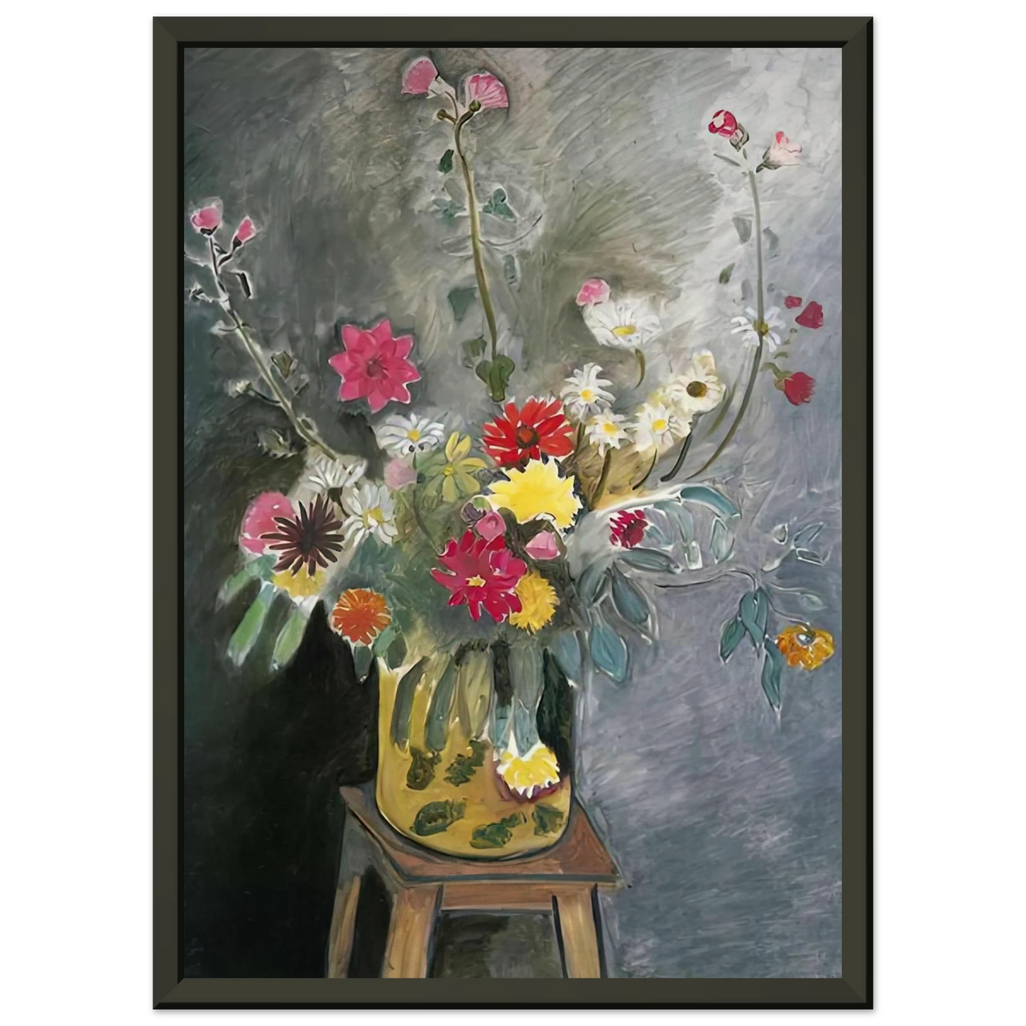 Henri Matisse BOUQUET OF MIXED FLOWERS 1917 Framed Art Print - Aluminum Frame - 70x100 cm / 28x40 inches