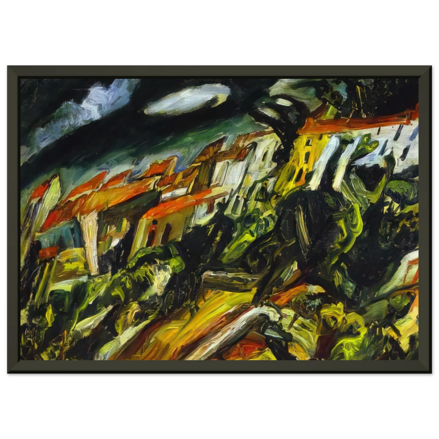 Chaim Soutine VIEW OF CERET Framed Art Print - Aluminum Frame - 60x80 cm / 24x32 inches