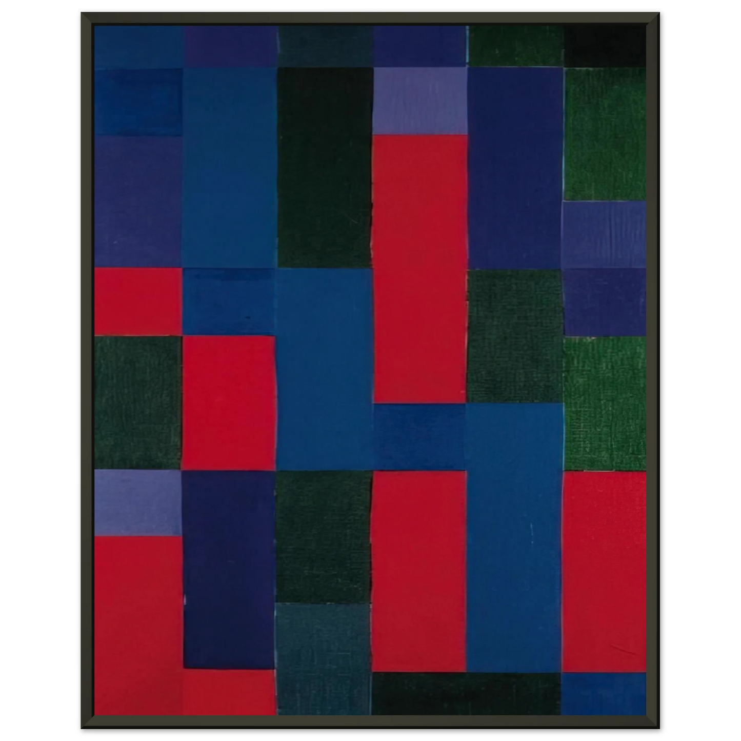 Johannes Itten GrnBlauRot 1967 Framed Art Print - Aluminum Frame - 70x100 cm / 28x40 inches