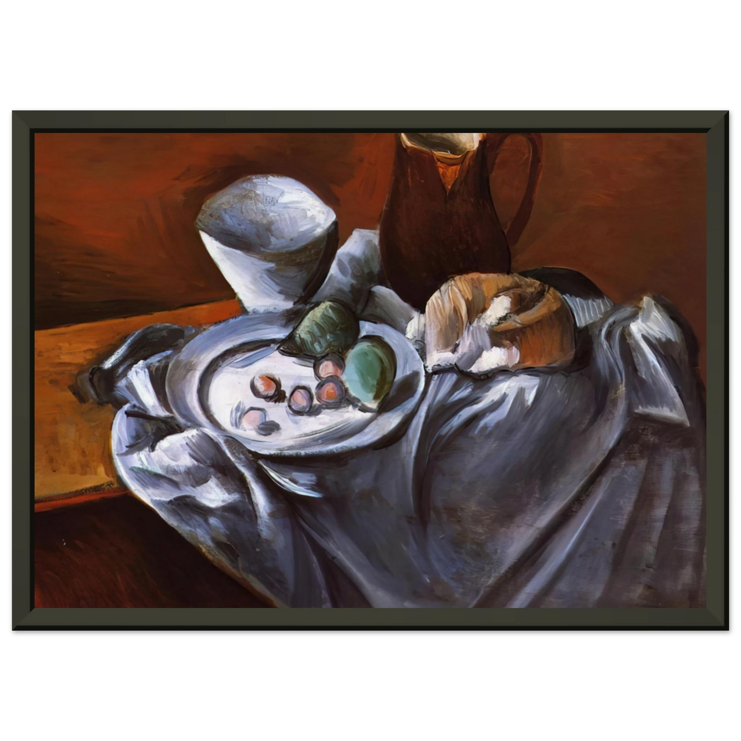 Andre Derain STILL LIFE WITH PEARS AND INDIAN BOWL Framed Art Print - Aluminum Frame - 60x80 cm / 24x32 inches