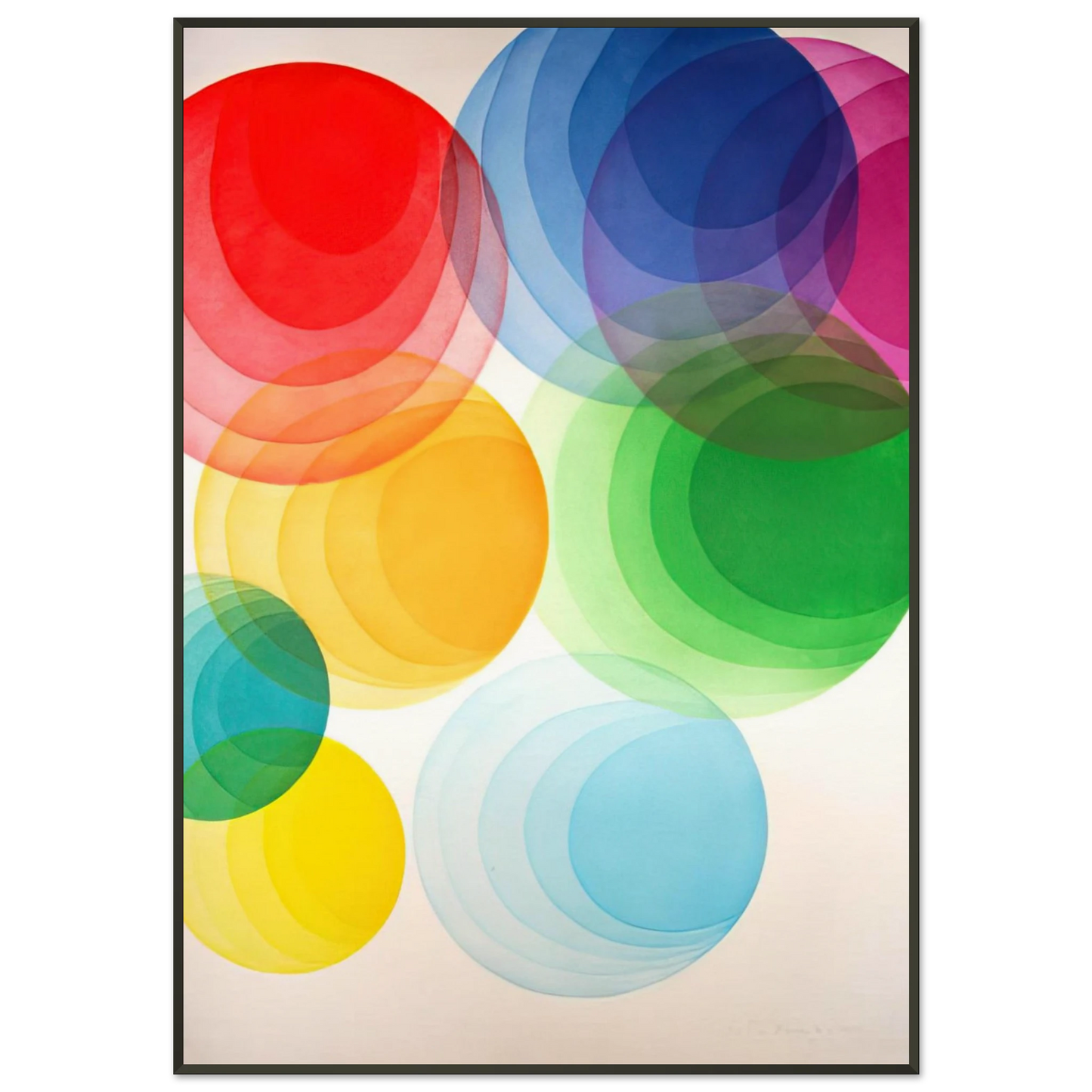Piero Dorazio Untitled Op Art Framed Art Print - Aluminum Frame - 21x29.7 cm / 8x12"