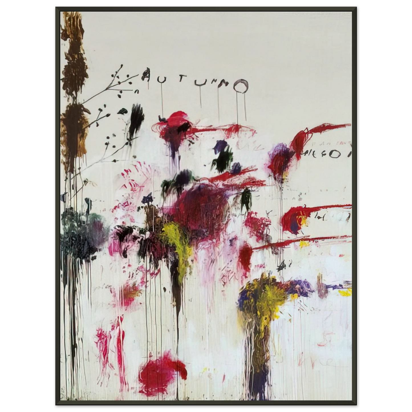 Cy Twombly Quattro Stagioni II Autunno Framed Art Print - Aluminum Frame - 60x80 cm / 24x32 inches