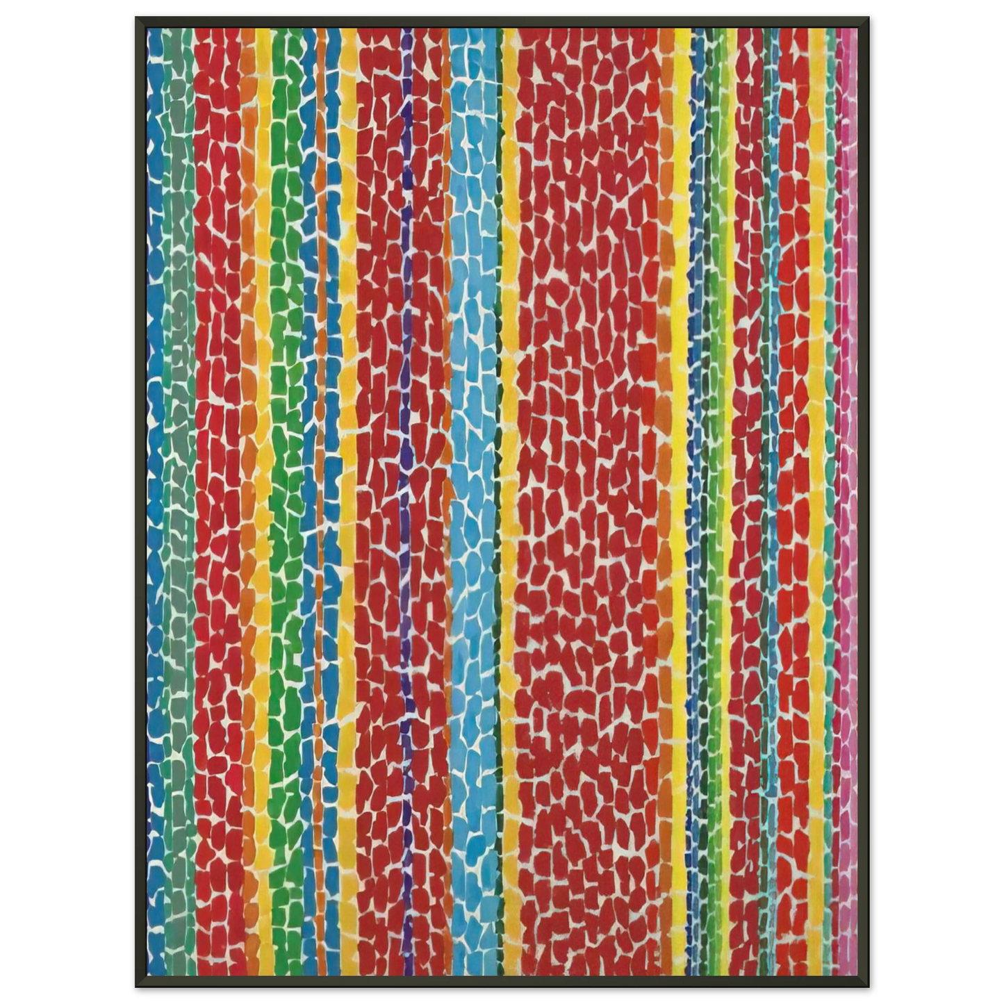 Alma Woodsey Thomas RED VIOLET NURSERY VIEWED FROM ABOVE 1970 Framed Art Print - Aluminum Frame - 70x100 cm / 28x40 inches