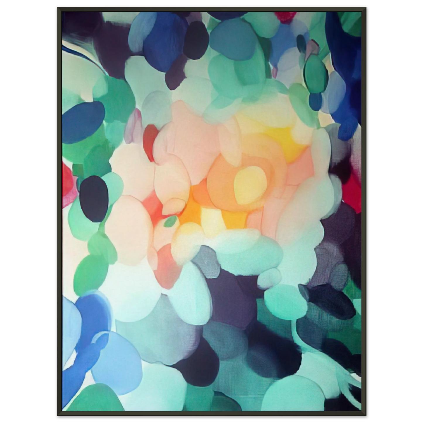 Alice Baber Golden Center in the Ladder Framed Art Print - Aluminum Frame - 60x80 cm / 24x32 inches