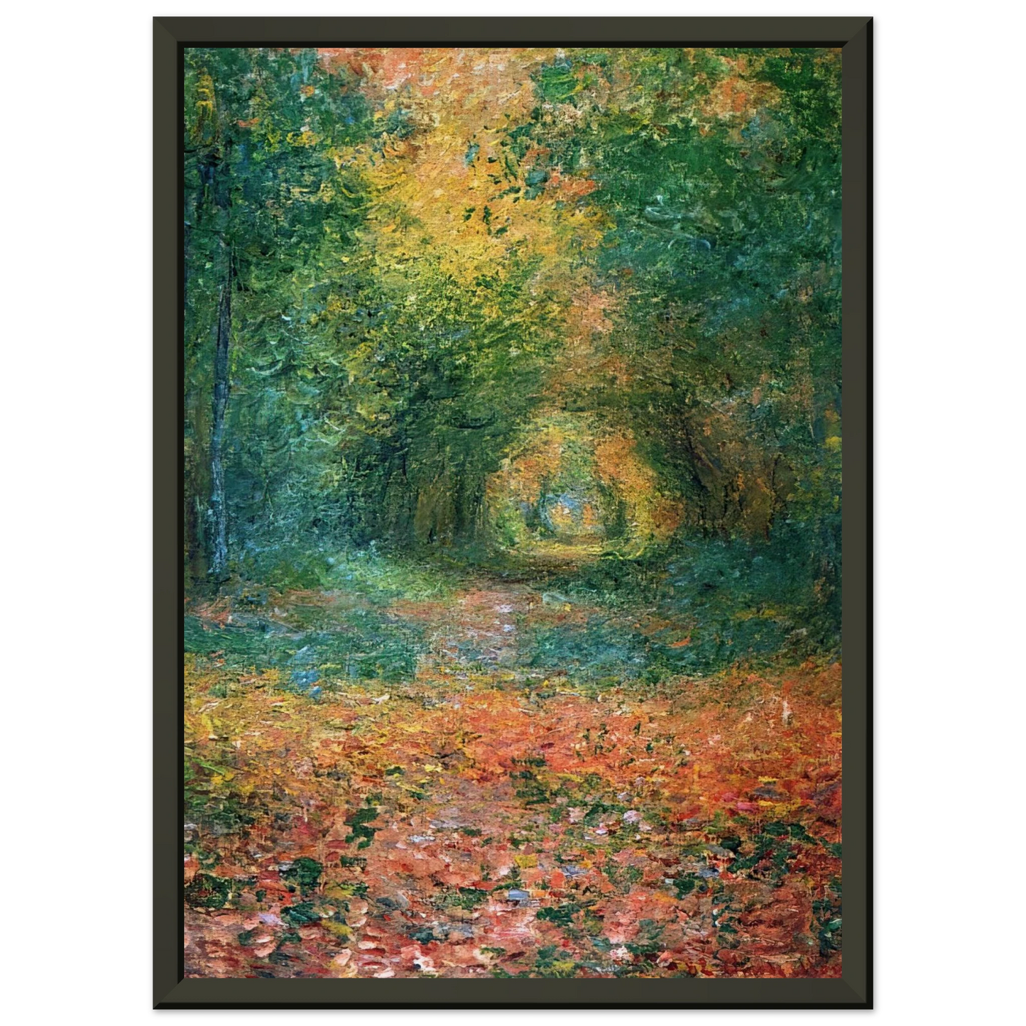 claude monet The Undergrowth in the Forest of SaintGermain Framed Art Print - Aluminum Frame - 40x50 cm / 16x20 inches
