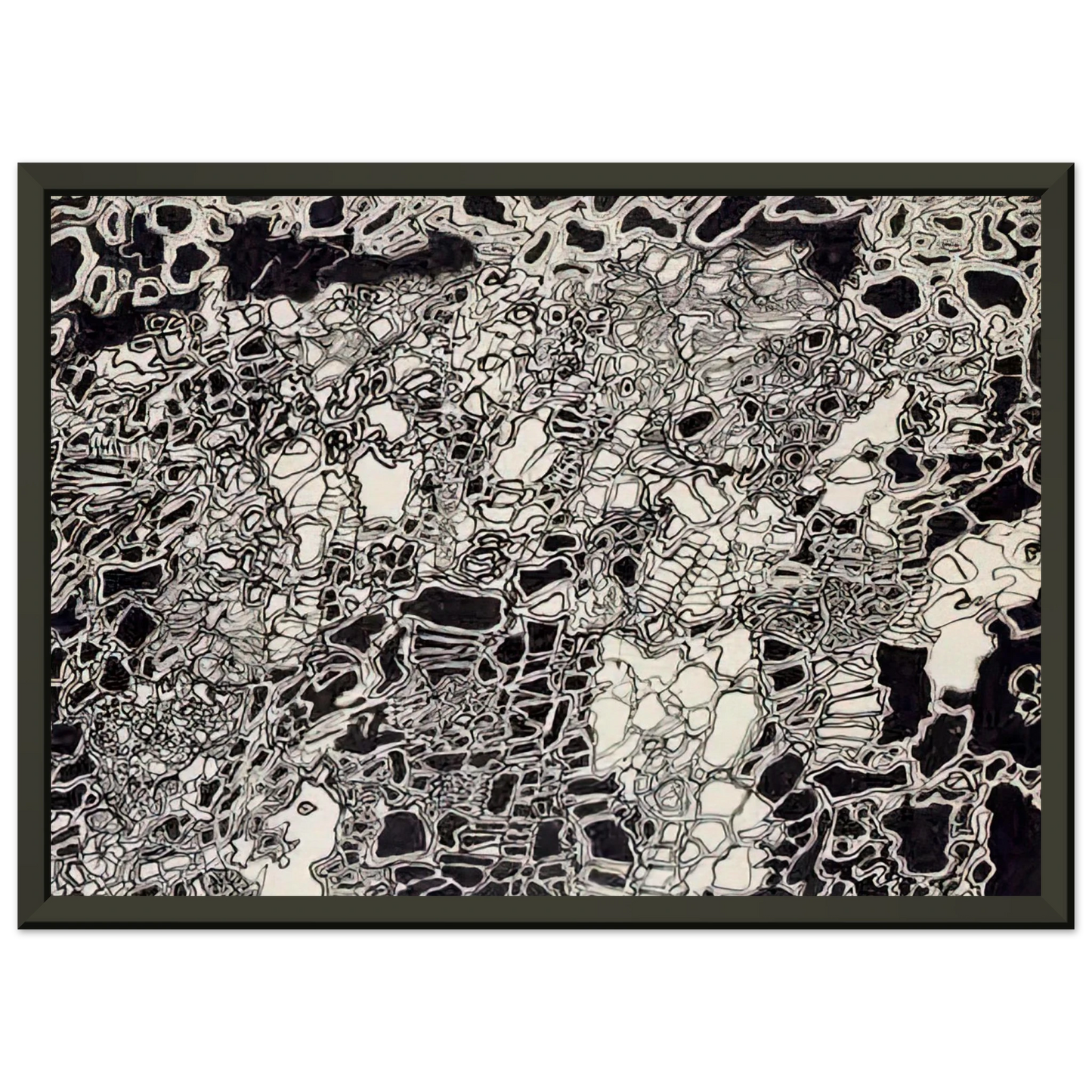 Jean Dubuffet BRIGHT METEOR Framed Art Print - Aluminum Frame - 60x80 cm / 24x32 inches