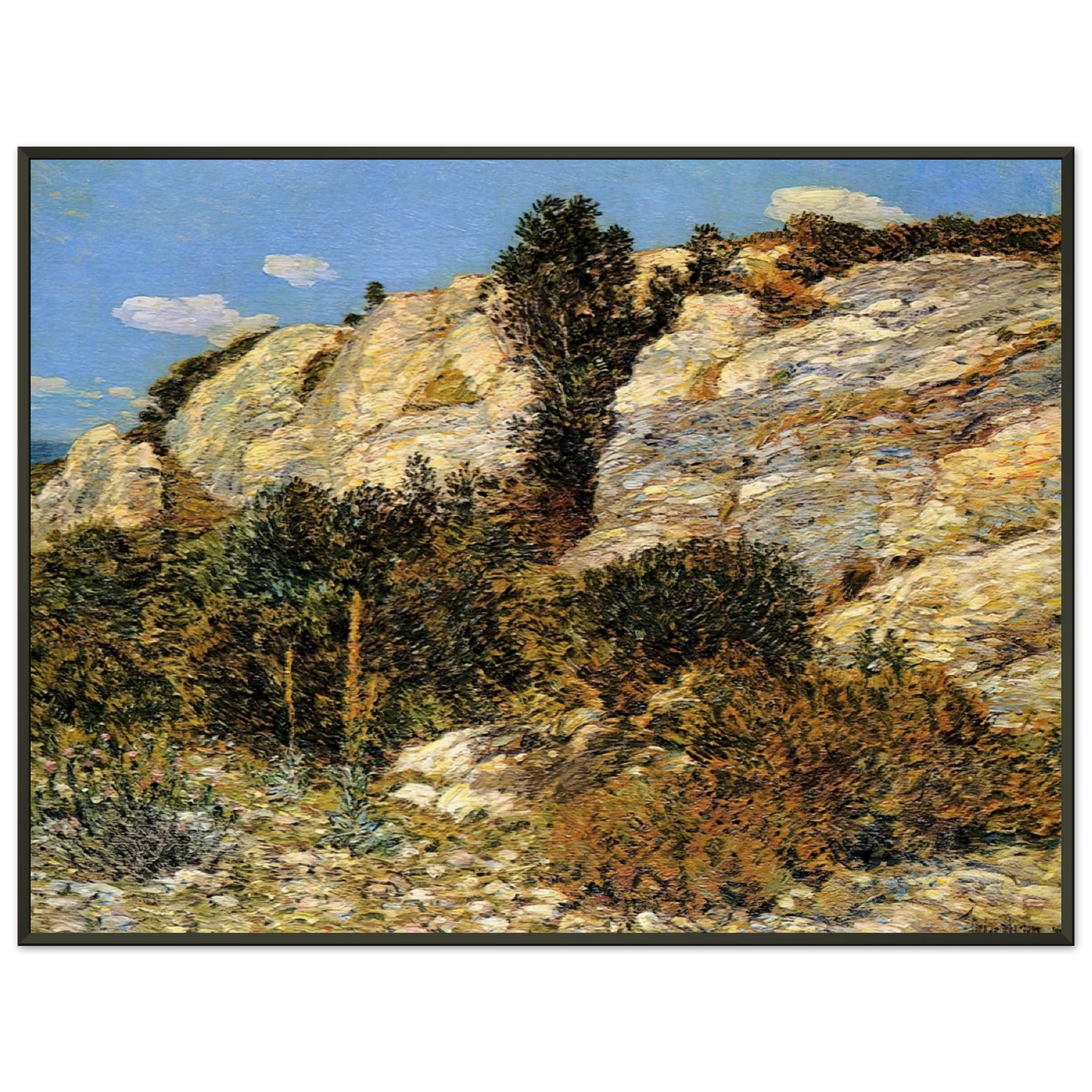 Childe Hassam Lymans Ledge Appledore Framed Art Print - Aluminum Frame - 70x100 cm / 28x40 inches