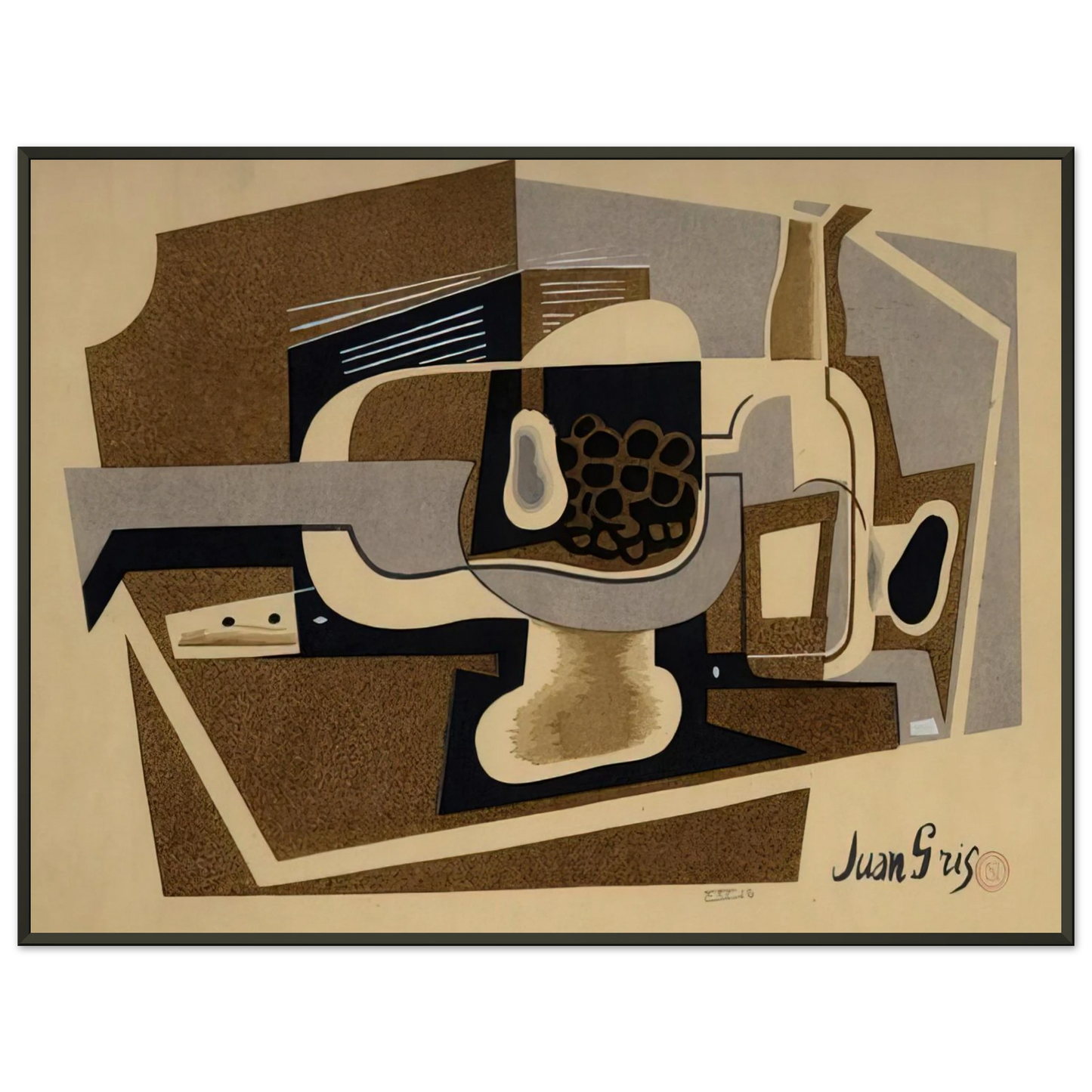 Juan Gris  STILL LIFE 1922 Framed Art Print  - Aluminum Frame - 60x80 cm / 24x32 inches
