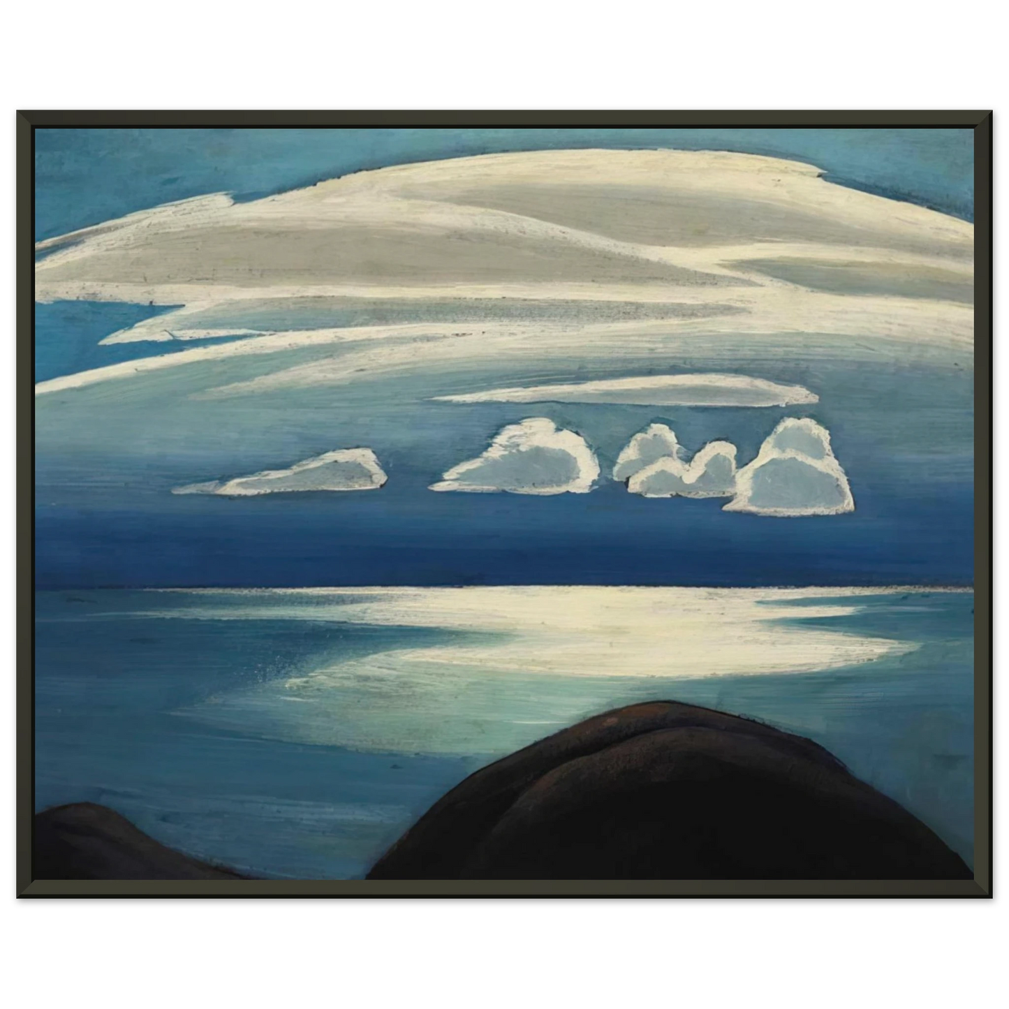 Lawren Harris Lake Superior 1928 Framed Art Print - Aluminum Frame - 60x80 cm / 24x32 inches