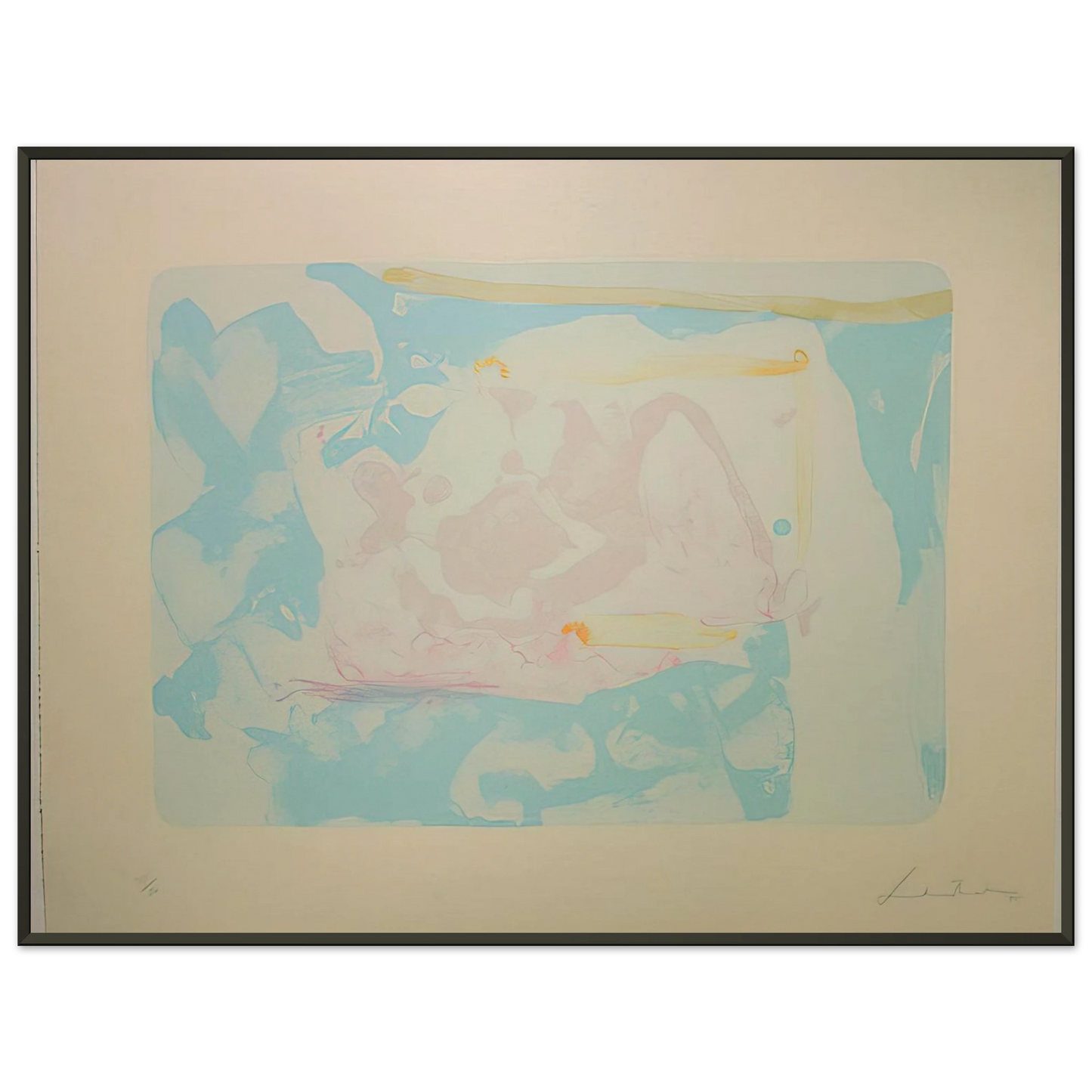 Helen Frankenthaler  Reflections III  1995 Framed Art Print  - Aluminum Frame - 70x100 cm / 28x40 inches