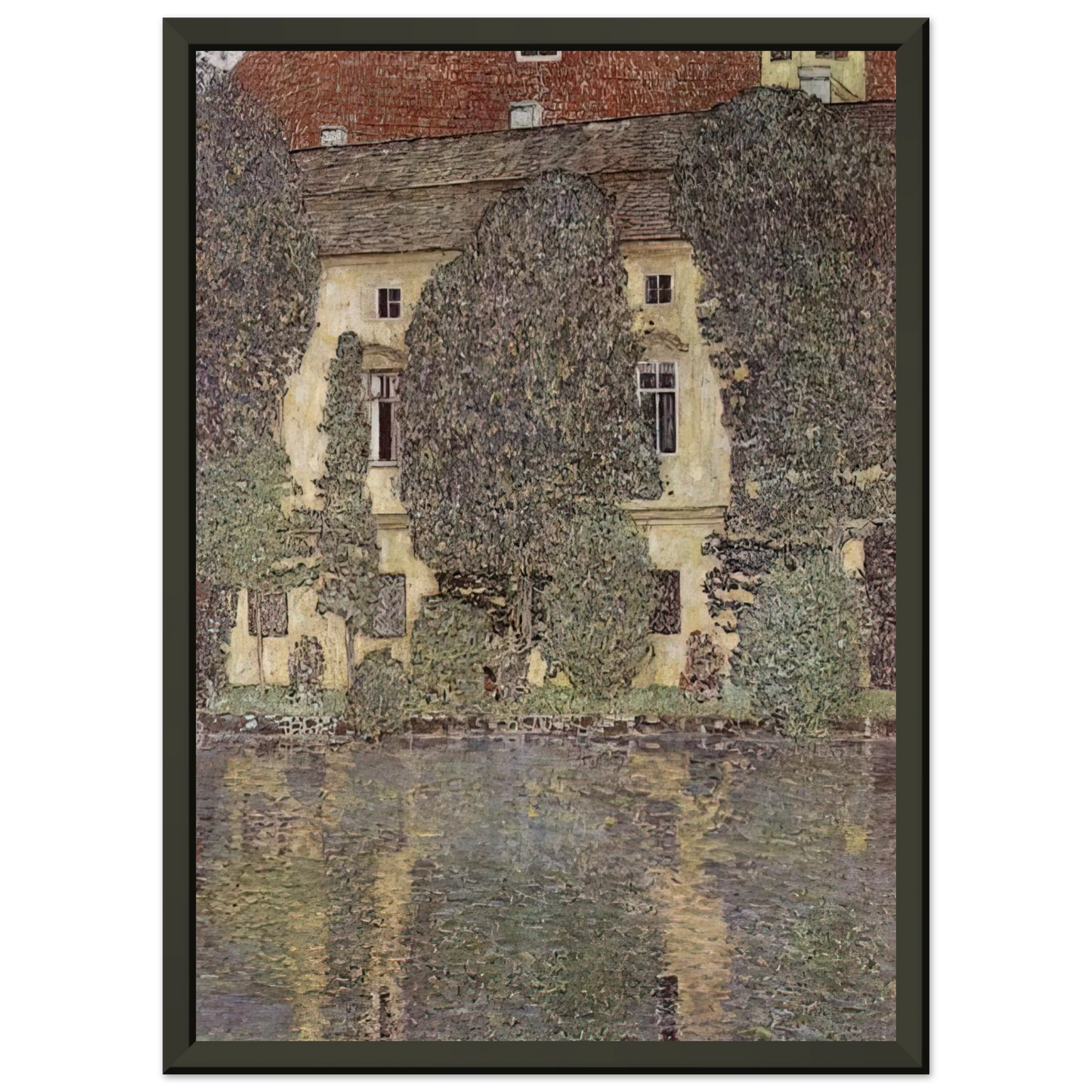 Gustav Klimt THE SCHLOSS KAMMER ON THE ATTERSEE III 1910 Framed Art Print - Aluminum Frame - 40x50 cm / 16x20 inches