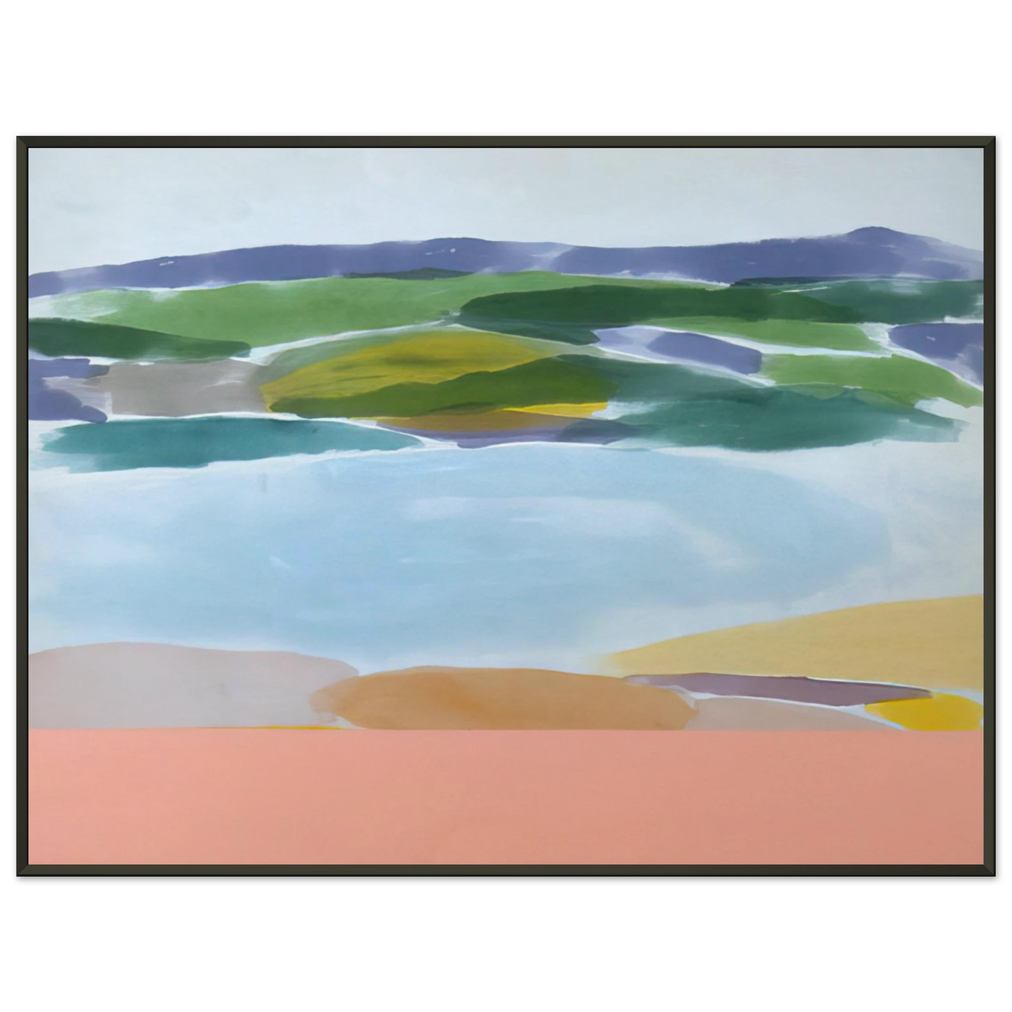 Ronnie Landfield Survivals Shore 1980 Framed Art Print - Aluminum Frame - 60x80 cm / 24x32 inches