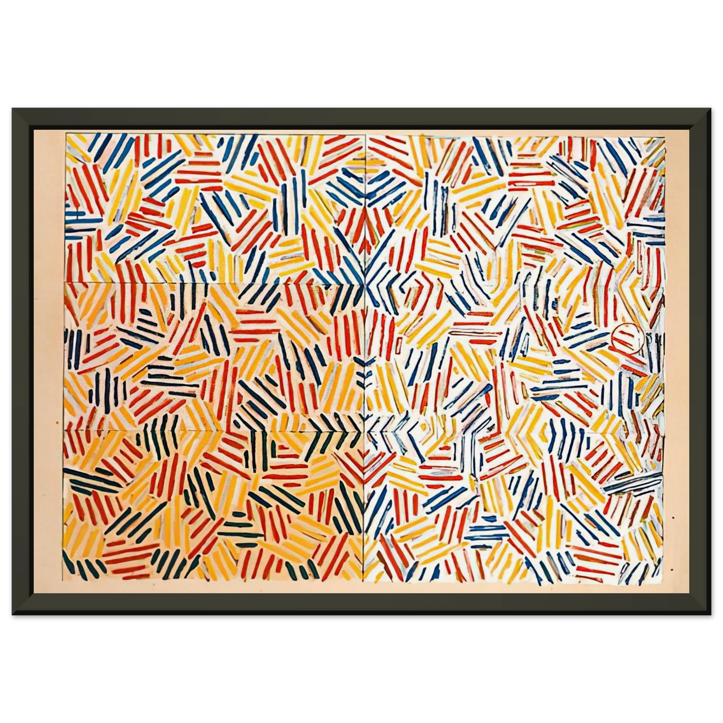 Jasper Johns CORPSE AND MIRROR 1969 0 Framed Art Print - Aluminum Frame - 60x80 cm / 24x32 inches
