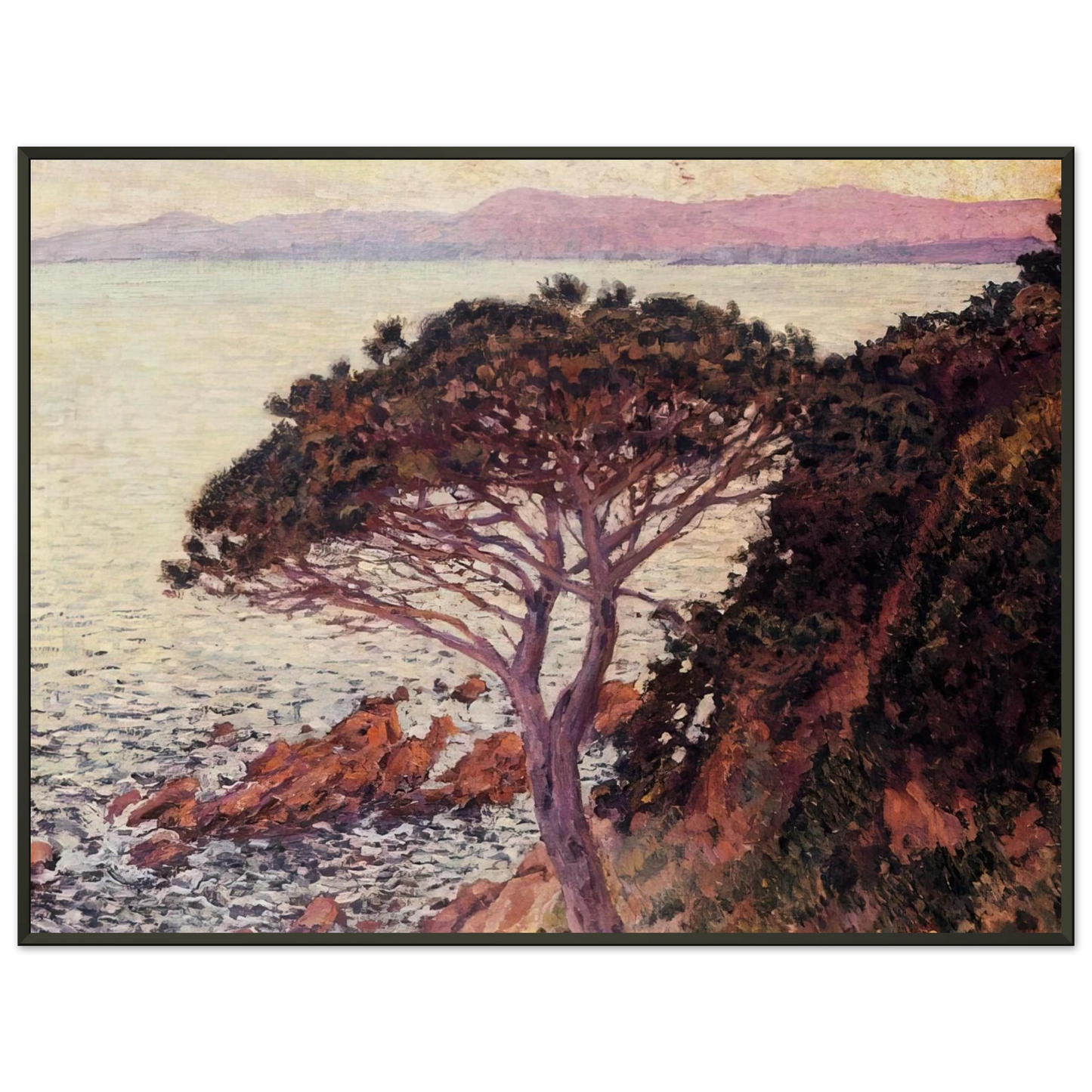 Theo van Rysselberghe SUNSET 1916 Framed Art Print - Aluminum Frame - 70x100 cm / 28x40 inches
