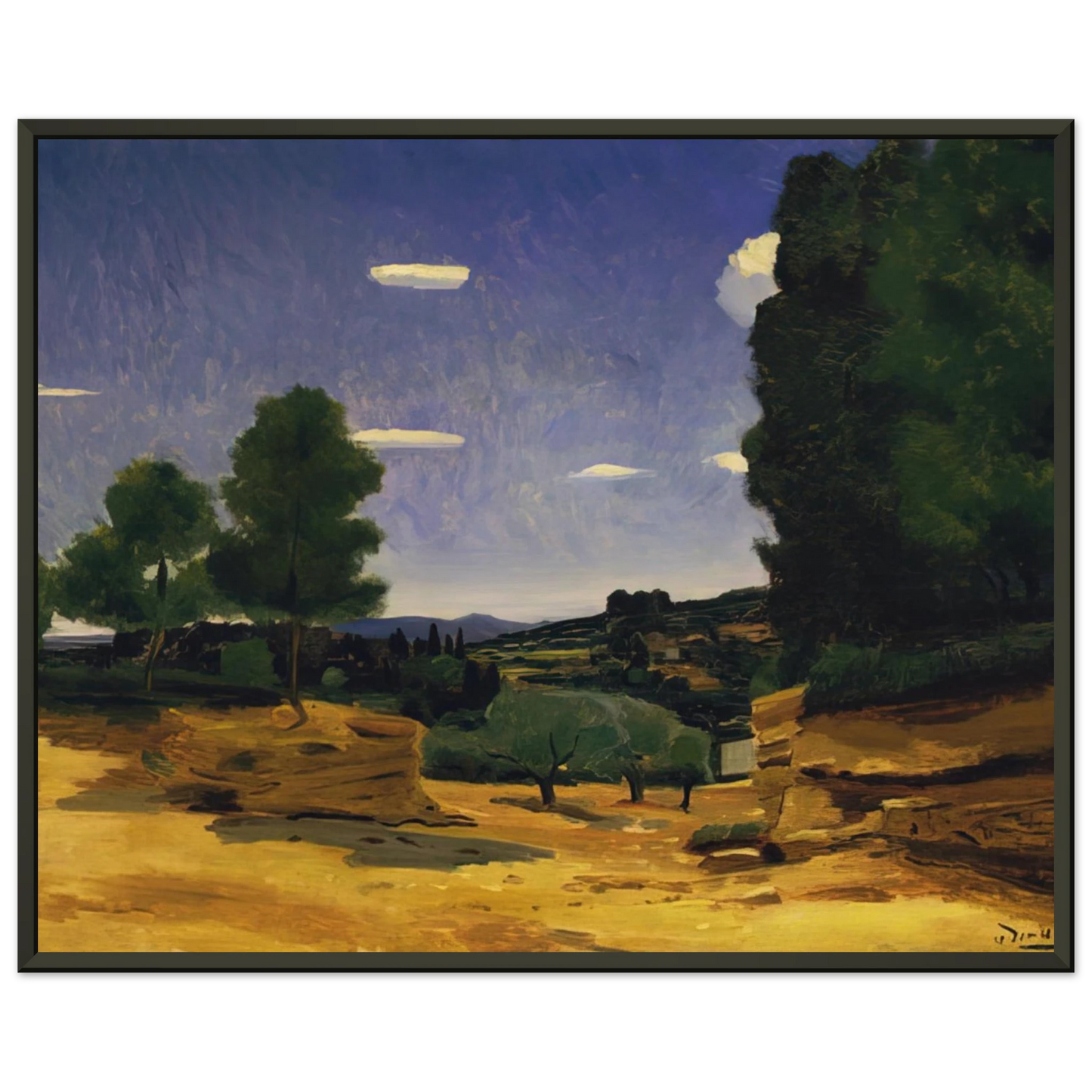 Andre Derain LANDSCAPE PROVENCE 1925 Framed Art Print - Aluminum Frame - 40x50 cm / 16x20 inches