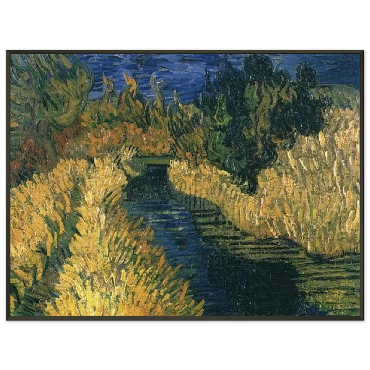 Vincent van Gogh  The Little Stream Framed Art Print  - Aluminum Frame - 40x50 cm / 16x20 inches