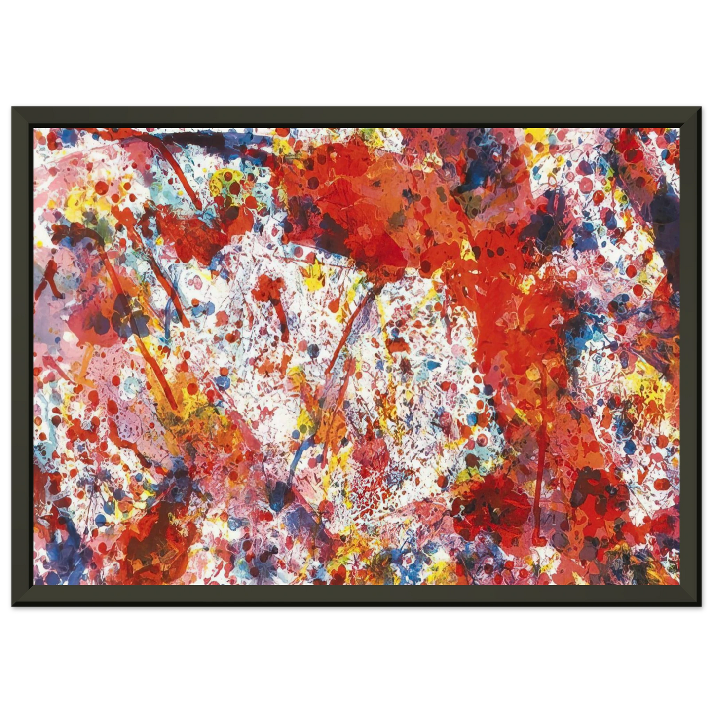 Sam Francis And Pink Framed Art Print - Aluminum Frame - 70x100 cm / 28x40 inches