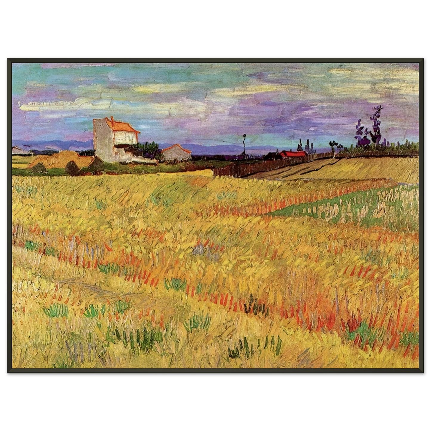 Vincent van Gogh Wheat Field Framed Art Print - Aluminum Frame - 60x80 cm / 24x32 inches