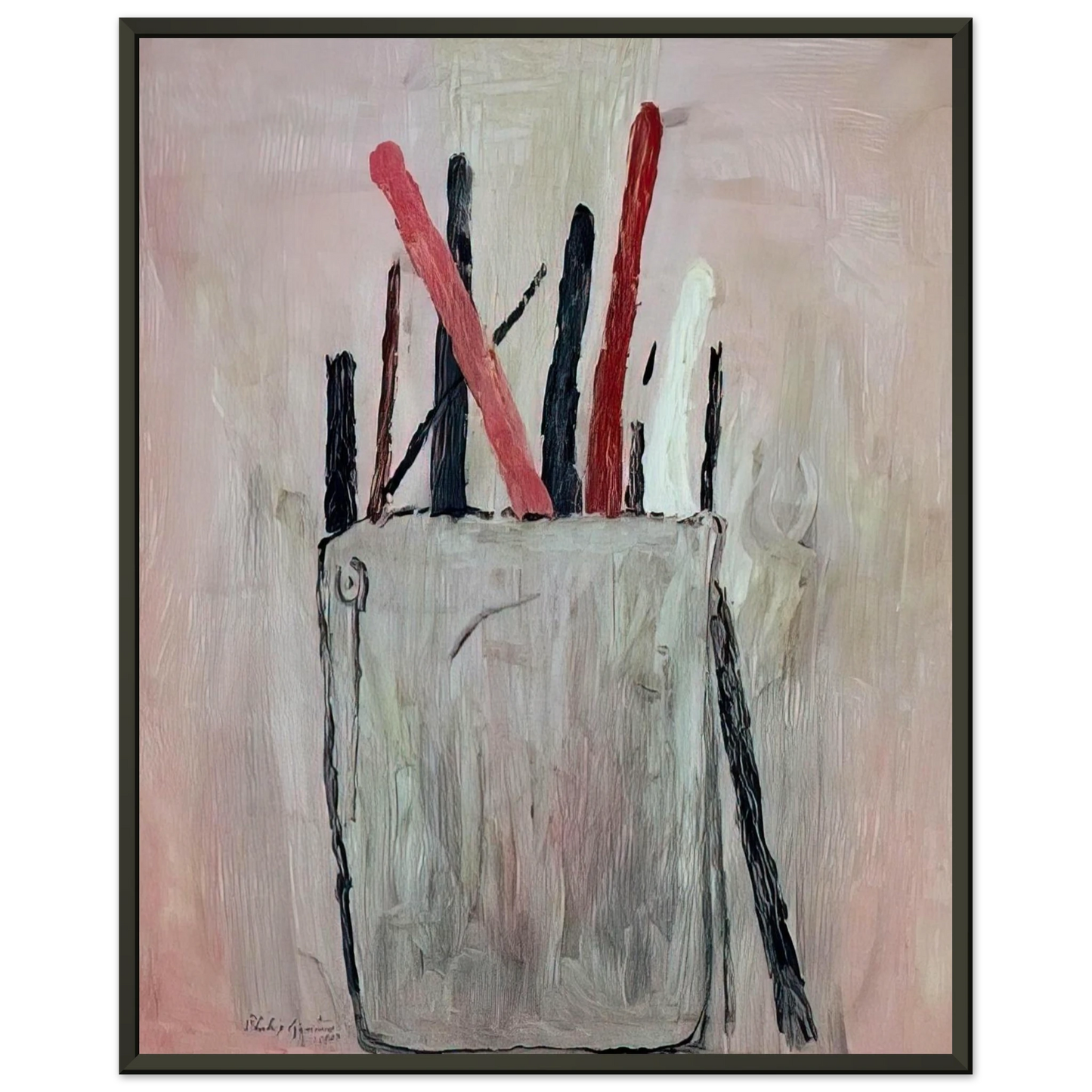 Philip Guston BRUSHES 1969 Framed Art Print - Aluminum Frame - 70x100 cm / 28x40 inches