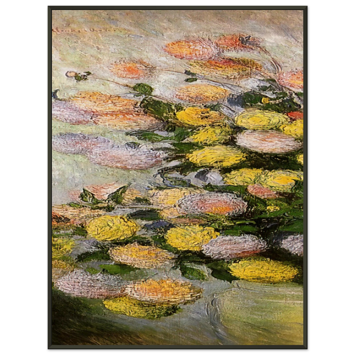 claude monet Vase of Dahlias Framed Art Print - Aluminum Frame - 60x80 cm / 24x32 inches